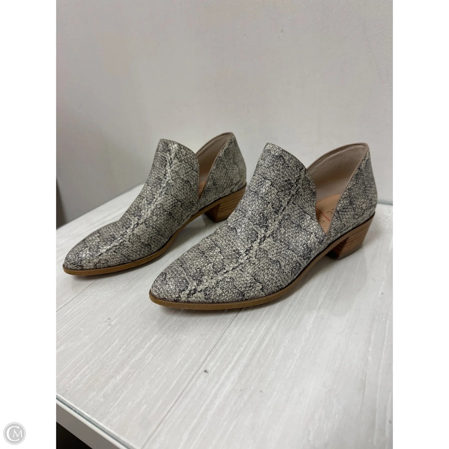 Boots Ankle Heels By Sole Society In Snakeskin Print, Size: 8