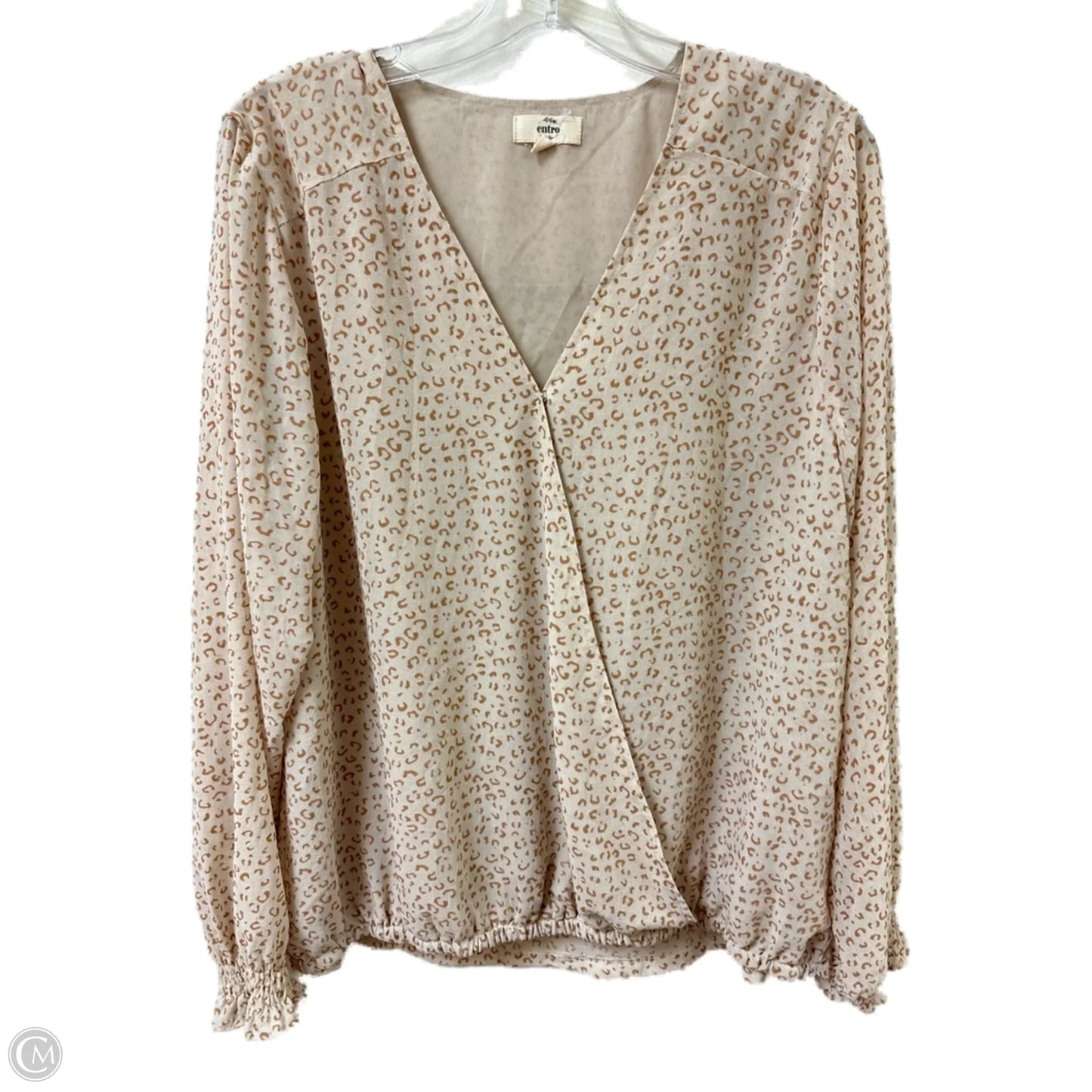 Top Long Sleeve By Entro In Cream, Size: L