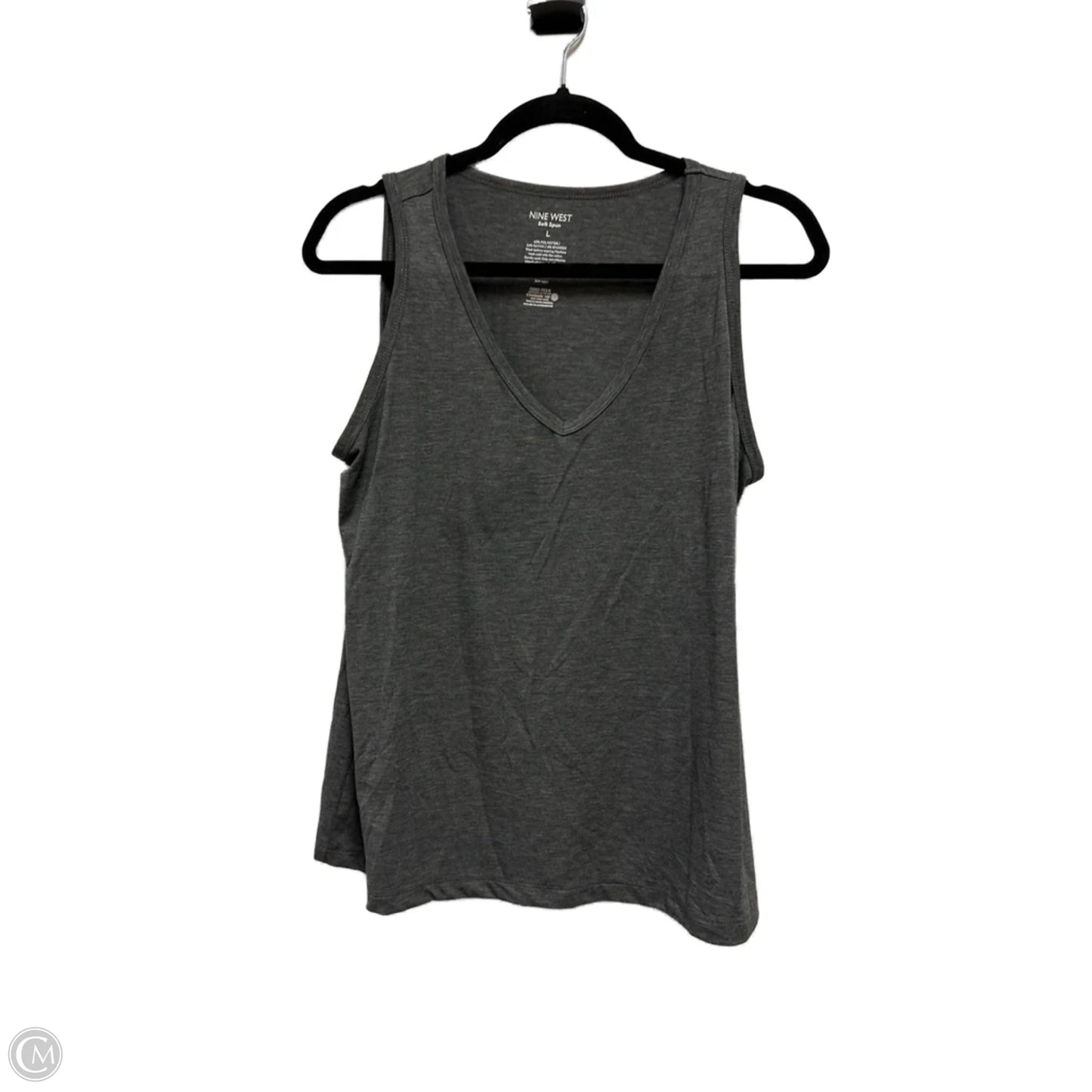 Top Sleeveless By Nine West In Grey, Size: L