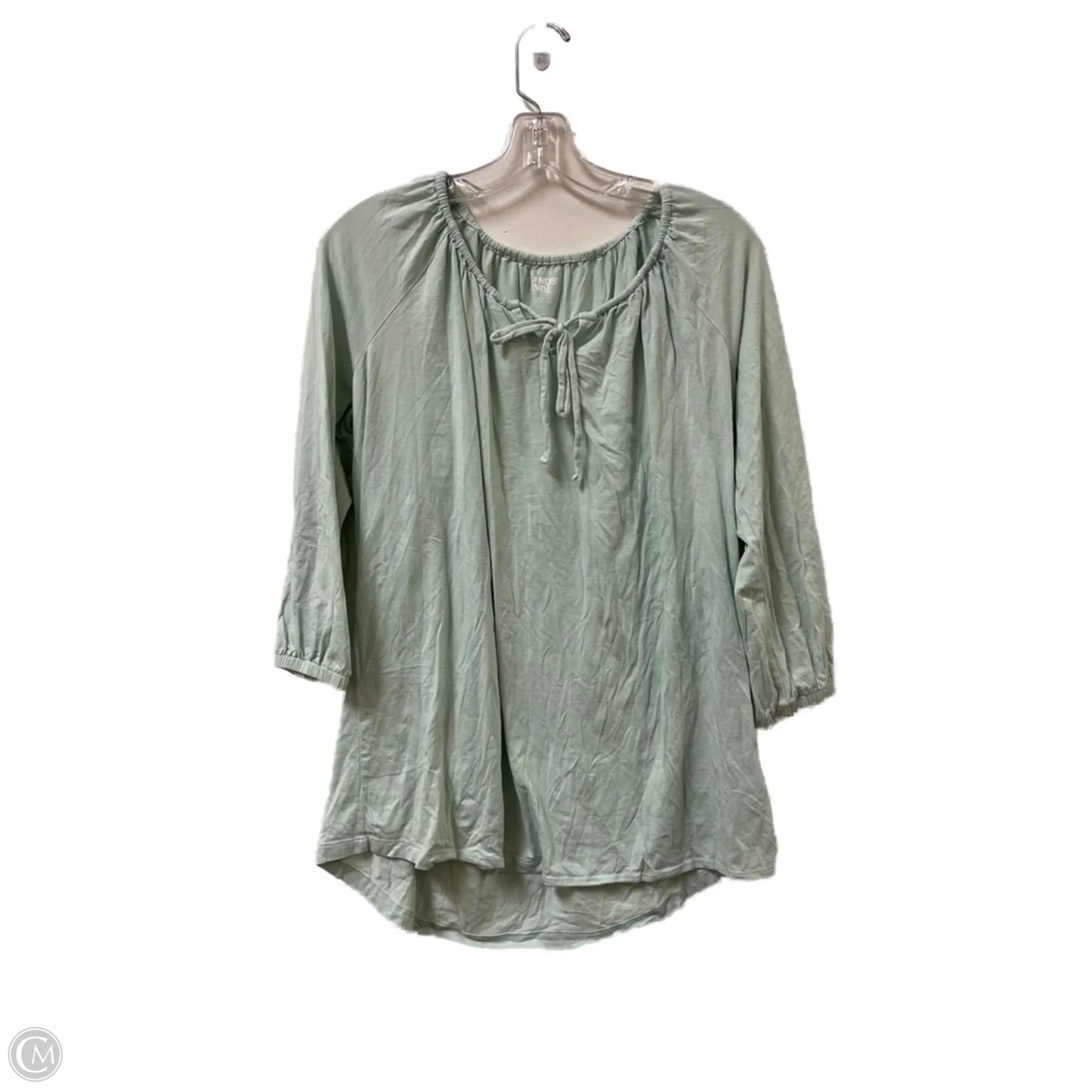 Top Long Sleeve By Lands End In Green, Size: L