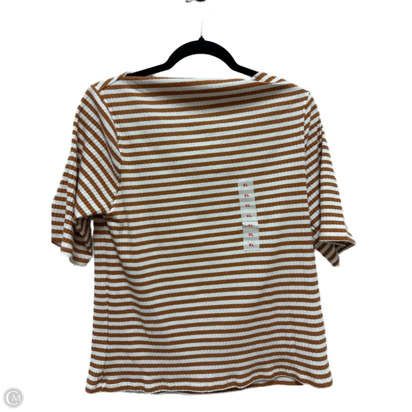 Top Short Sleeve By Old Navy In White & Yellow, Size: Xl