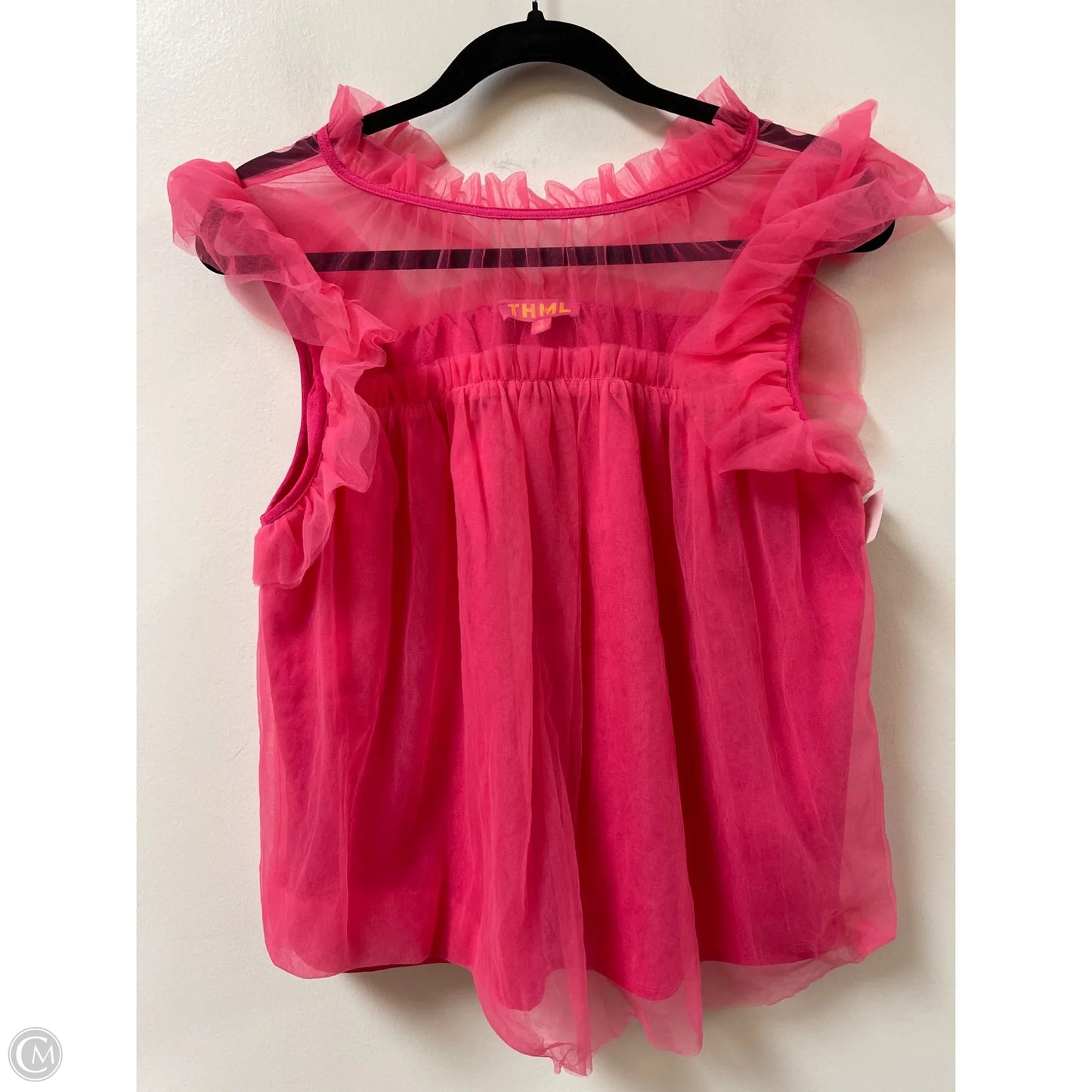 Top Short Sleeve By Thml In Pink, Size: S