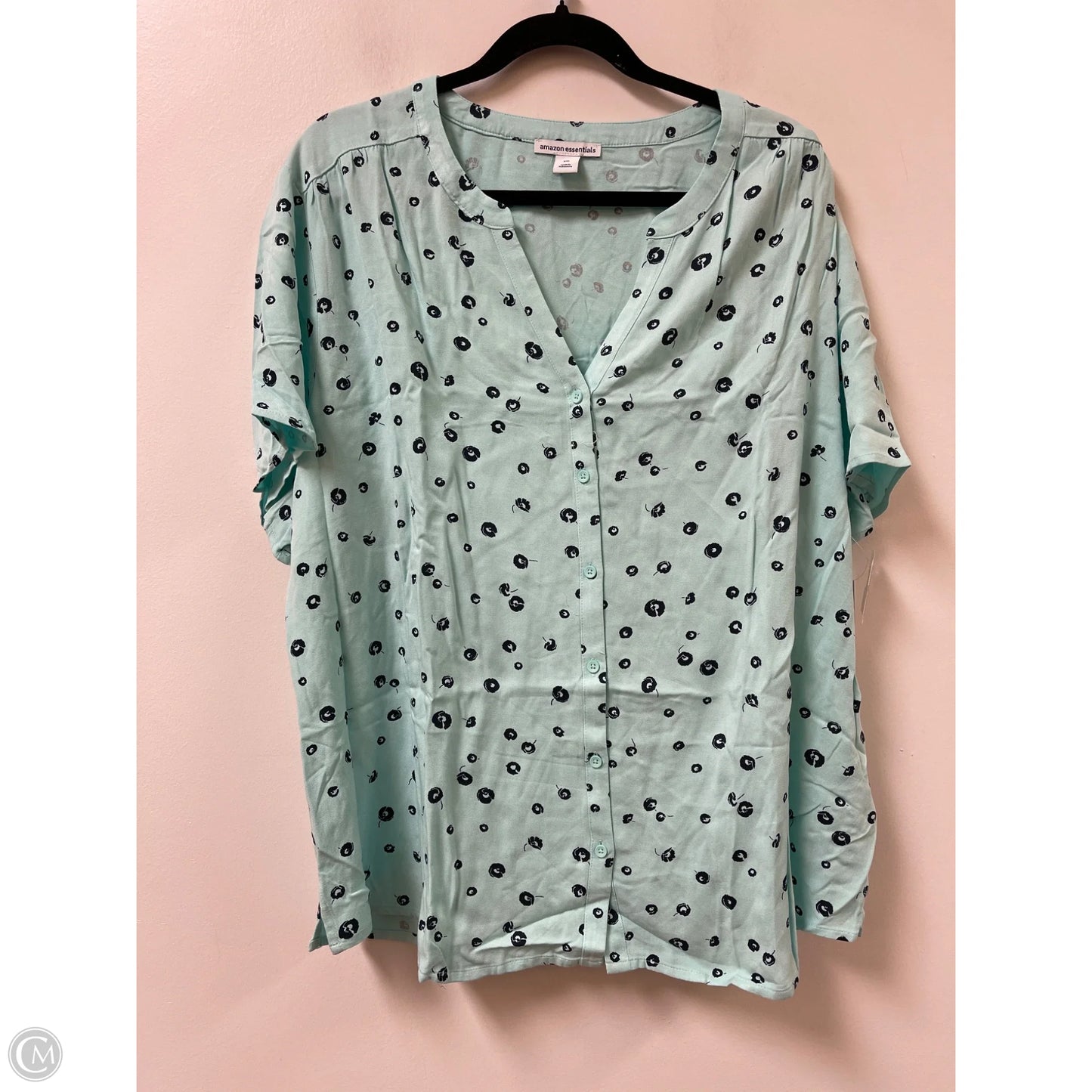 Top Short Sleeve By Amazon Essentials In Blue, Size: 1x