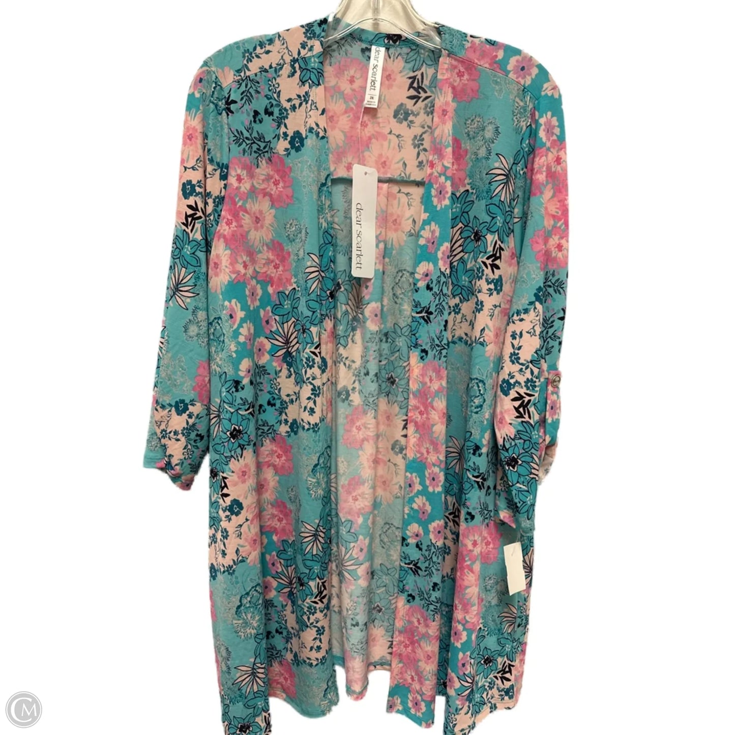 Kimono By Clothes Mentor In Blue & Pink, Size: 2x