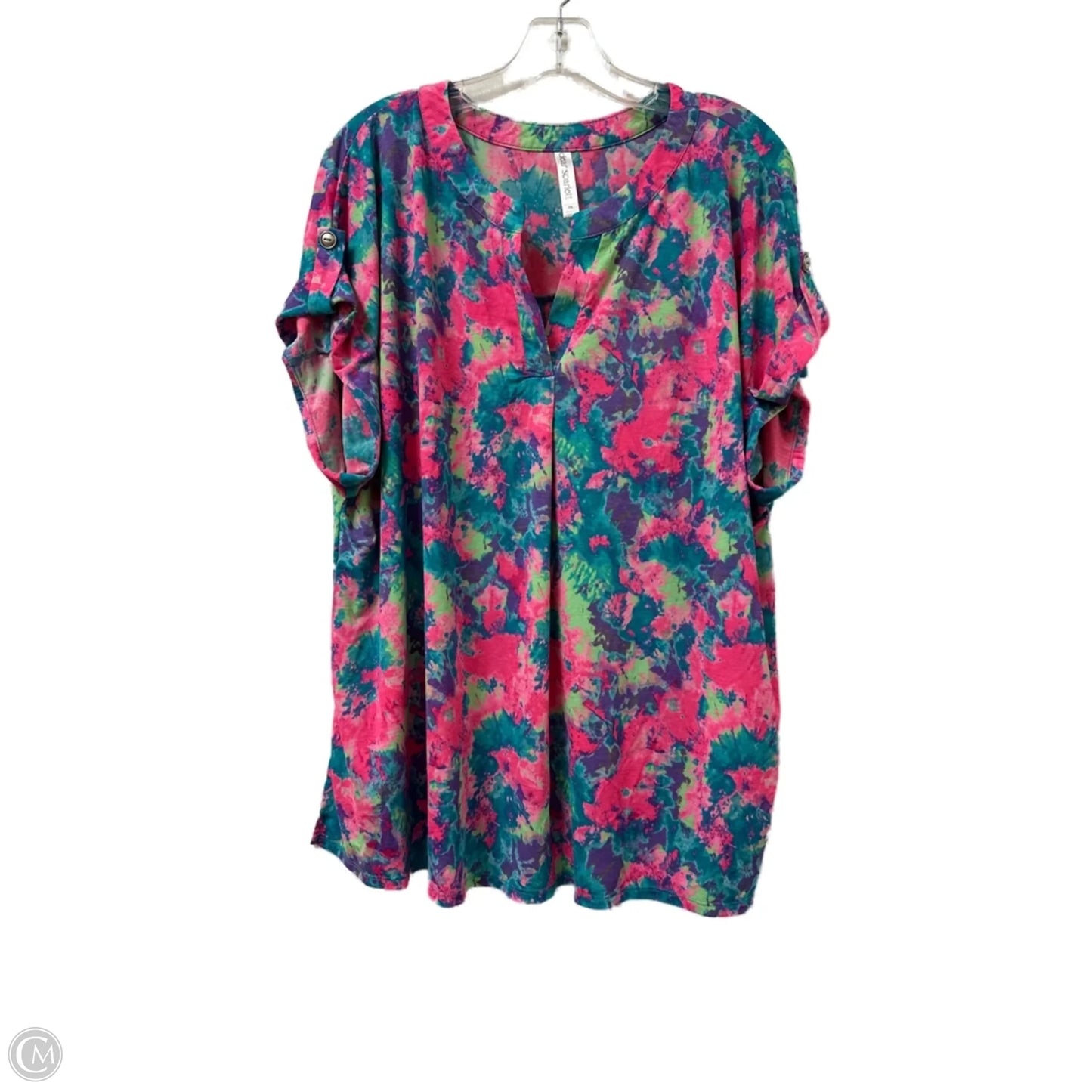 Top Short Sleeve By Clothes Mentor In Multi-colored, Size: 3x