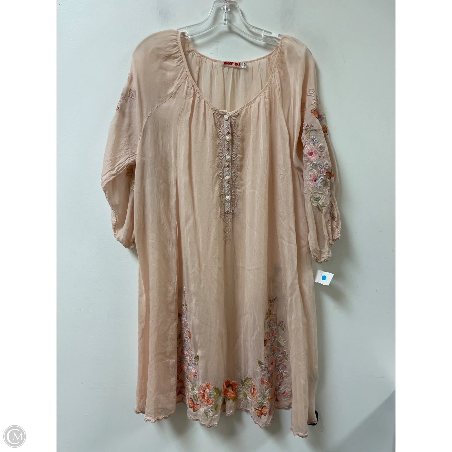 Tunic Long Sleeve By Johnny Was In Pink, Size: M