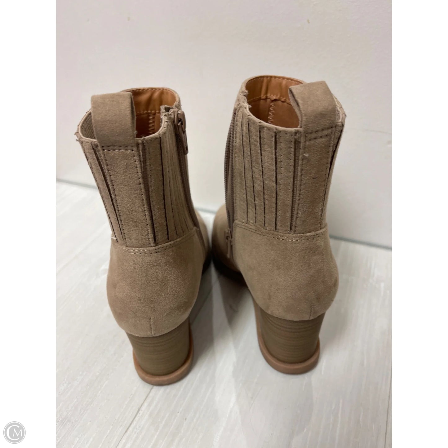 Boots Ankle Heels By Universal Thread In Taupe, Size: 6