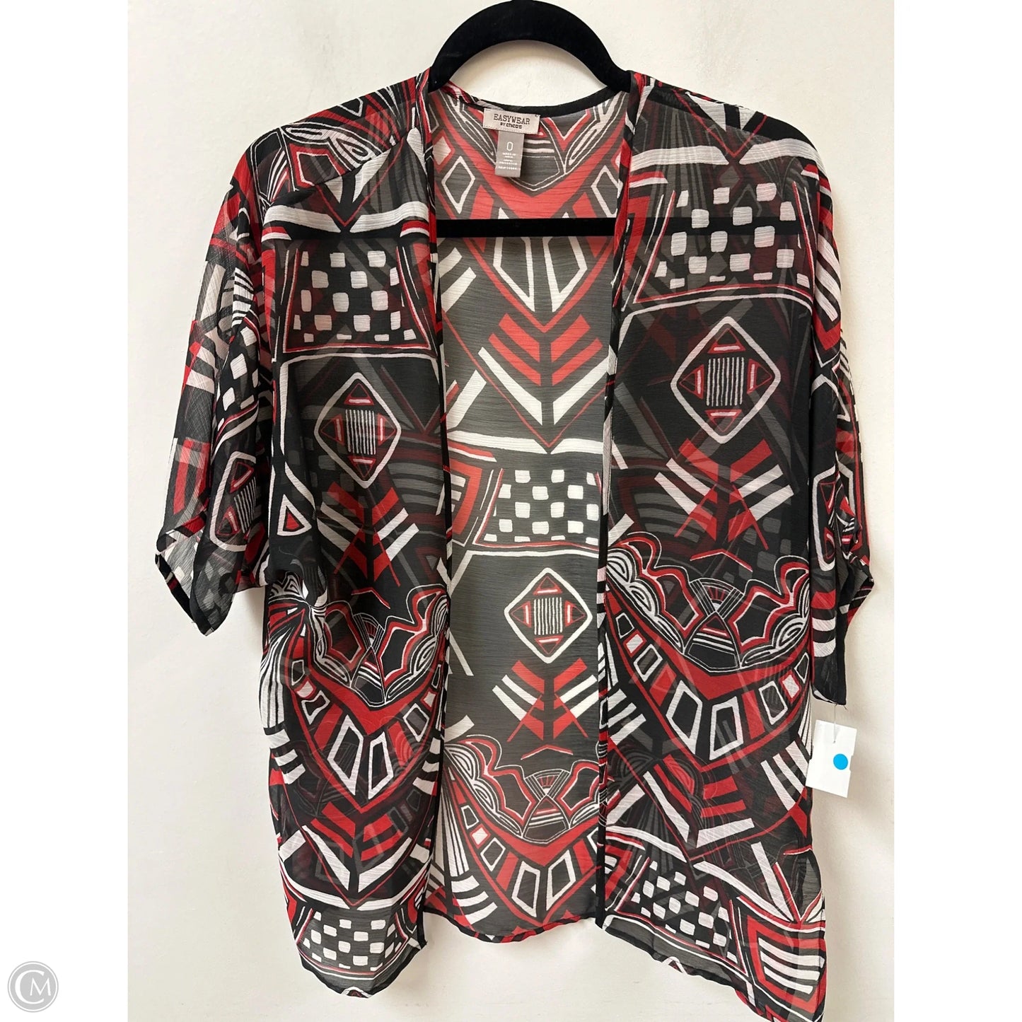 Kimono By Chicos In Black & Red, Size: S