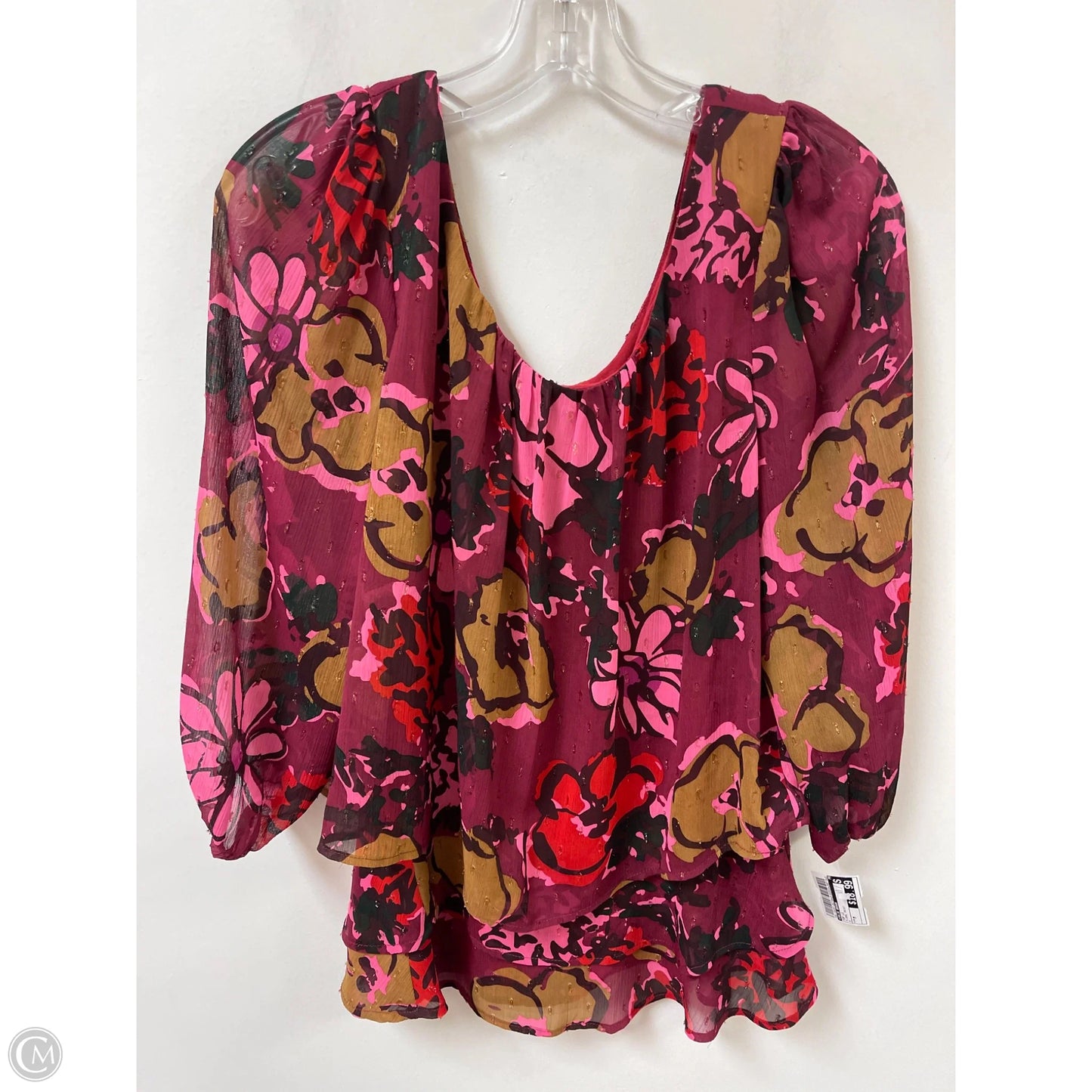 Top Long Sleeve By Julie Brown In Floral Print, Size: M