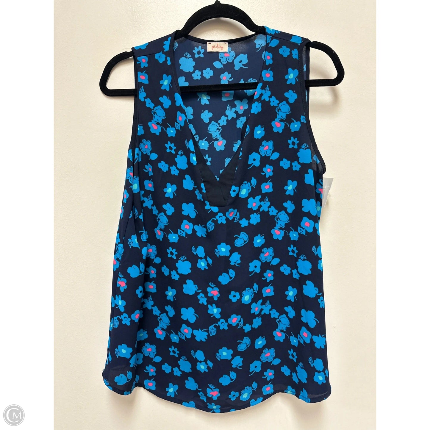 Top Sleeveless By Pixley In Blue, Size: M