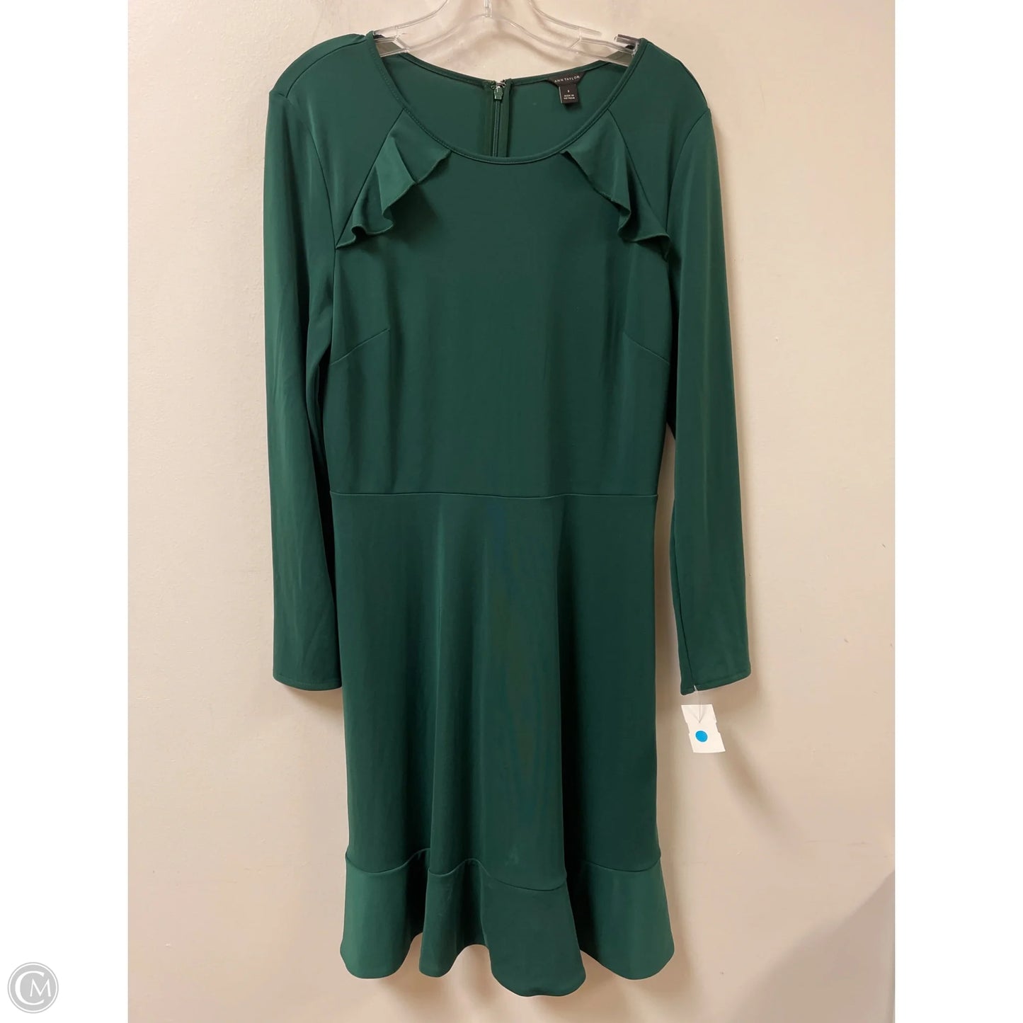 Dress Casual Midi By Ann Taylor In Green, Size: M