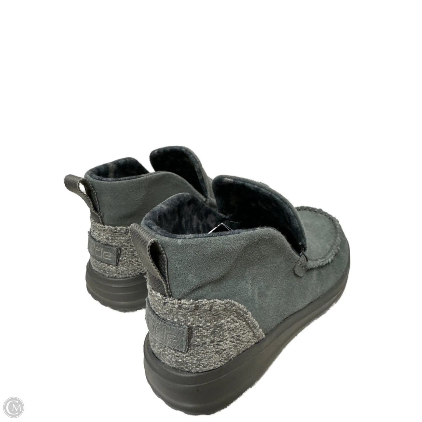 Shoes Flats By Hey Dude In Grey, Size: 6