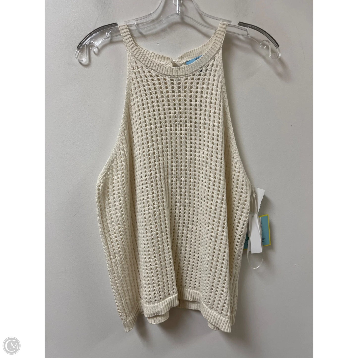 Sweater Short Sleeve By Cece In Cream, Size: L
