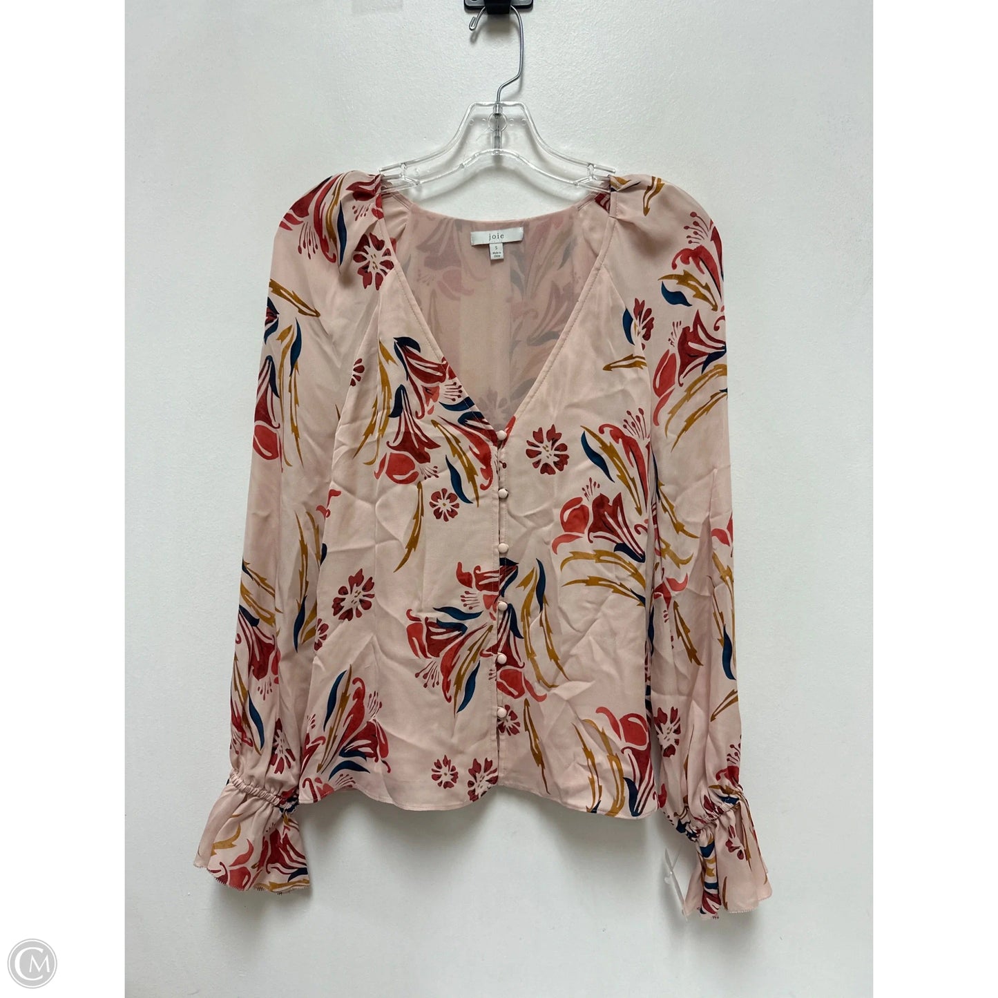 Top Long Sleeve By Joie In Pink, Size: S