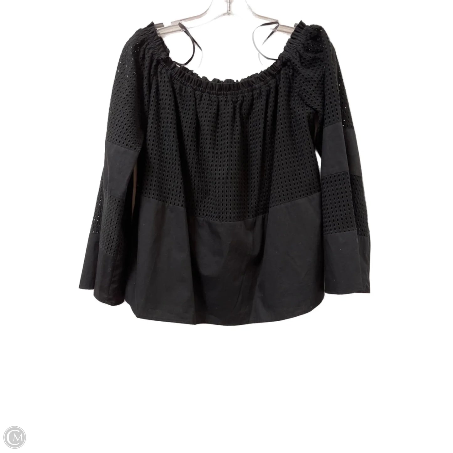 Top Long Sleeve By Vertigo In Black, Size: M