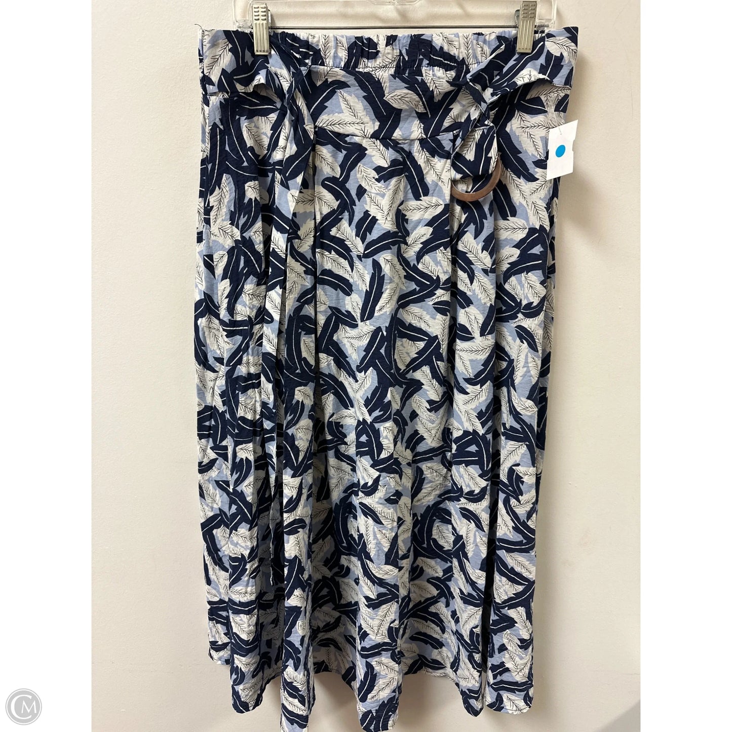Skirt Maxi By Clothes Mentor In Blue & White, Size: 16