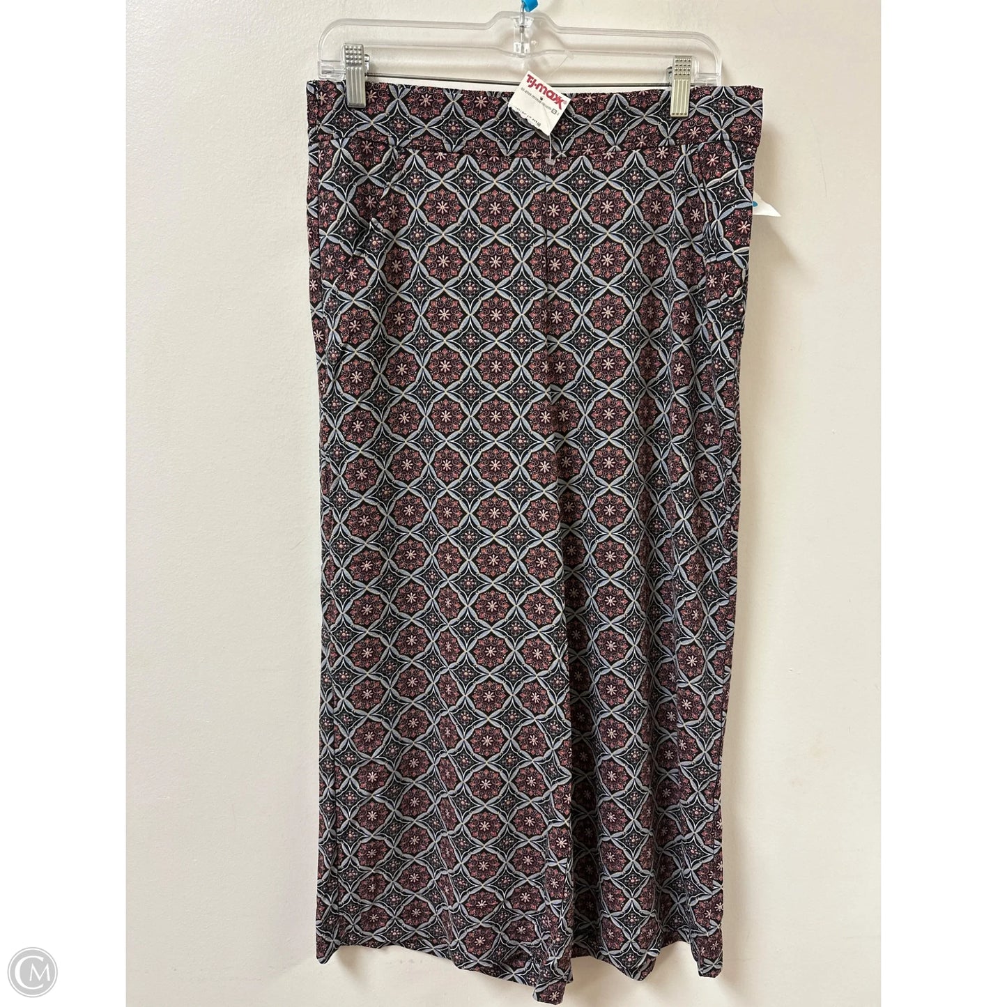 Pants Wide Leg By Max Studio In Black & Pink, Size: 12