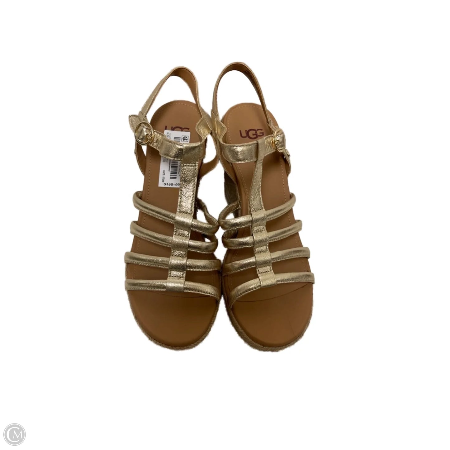 Sandals Designer By Ugg In Gold, Size: 7