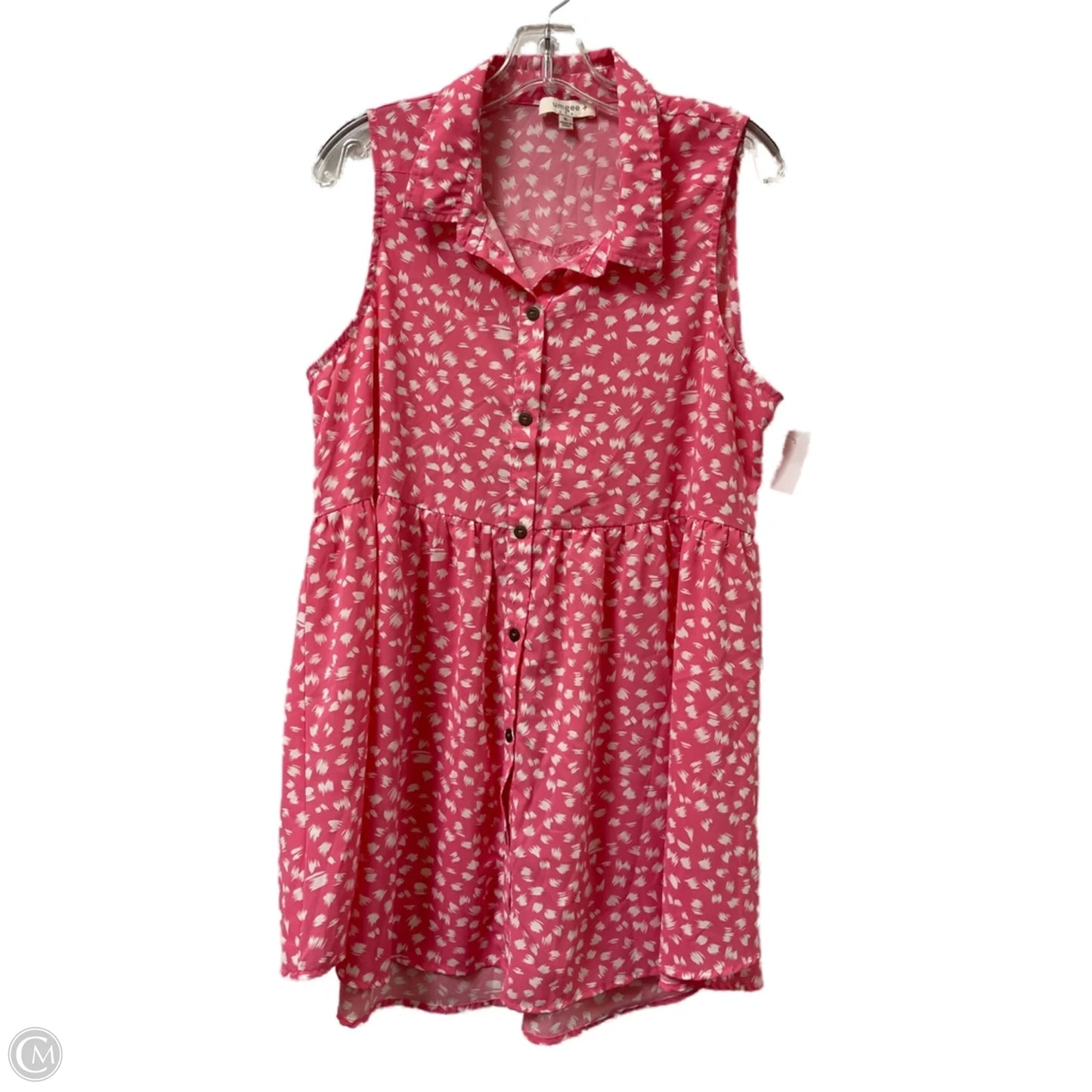 Tunic Sleeveless By Umgee In Pink & White, Size: Xl