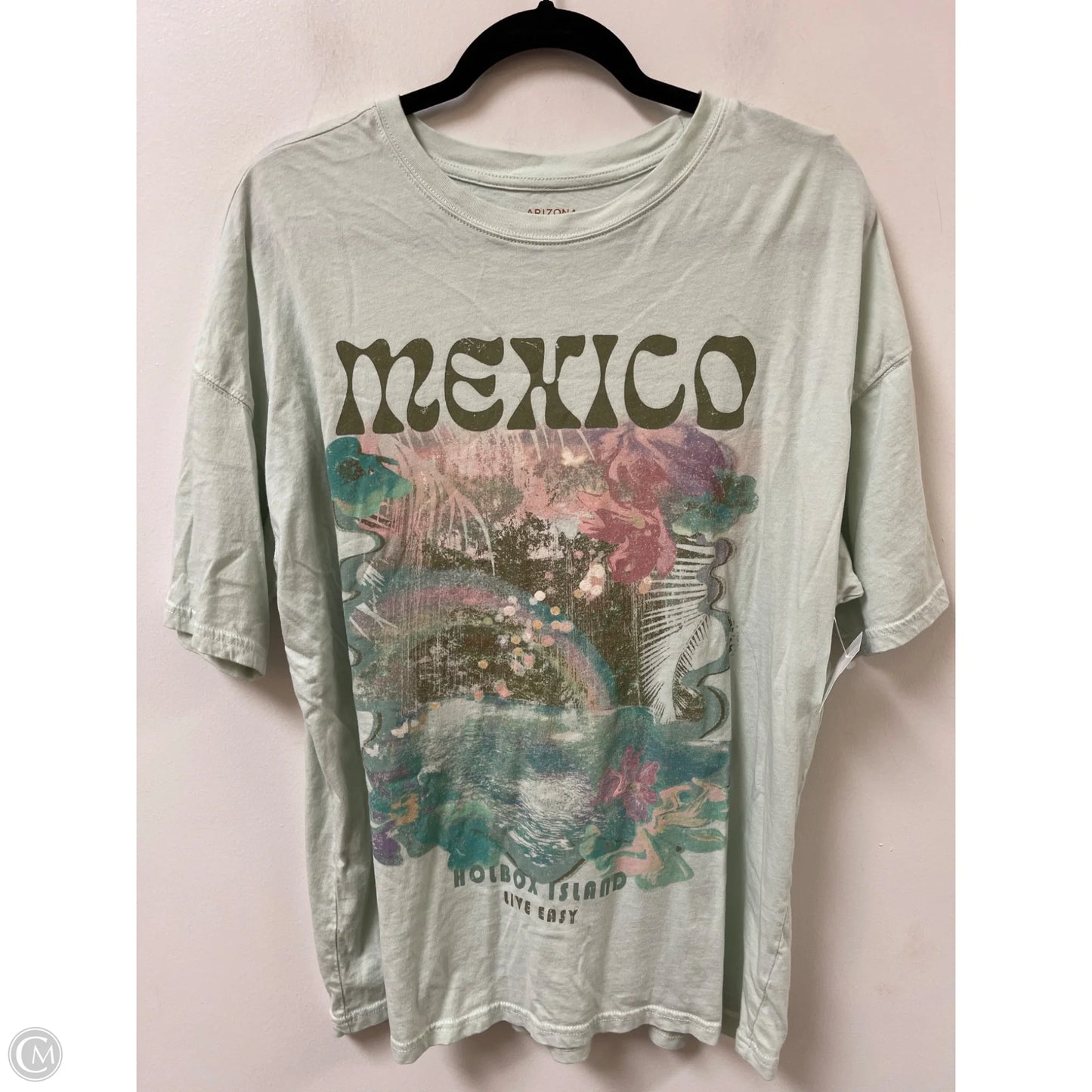 Top Short Sleeve By Arizona In Blue, Size: M