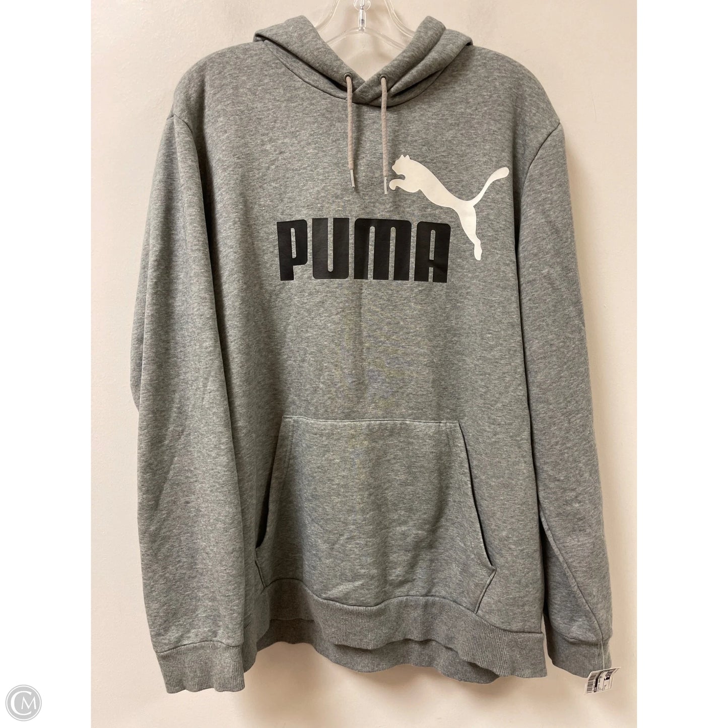 Athletic Sweatshirt Hoodie By Puma In Grey, Size: Xl