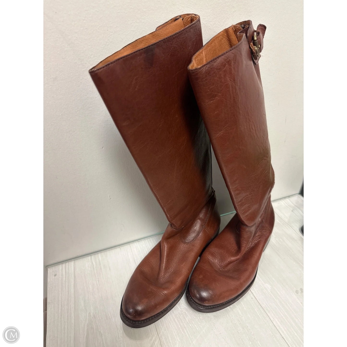 Boots Designer By Frye In Brown, Size: 7.5