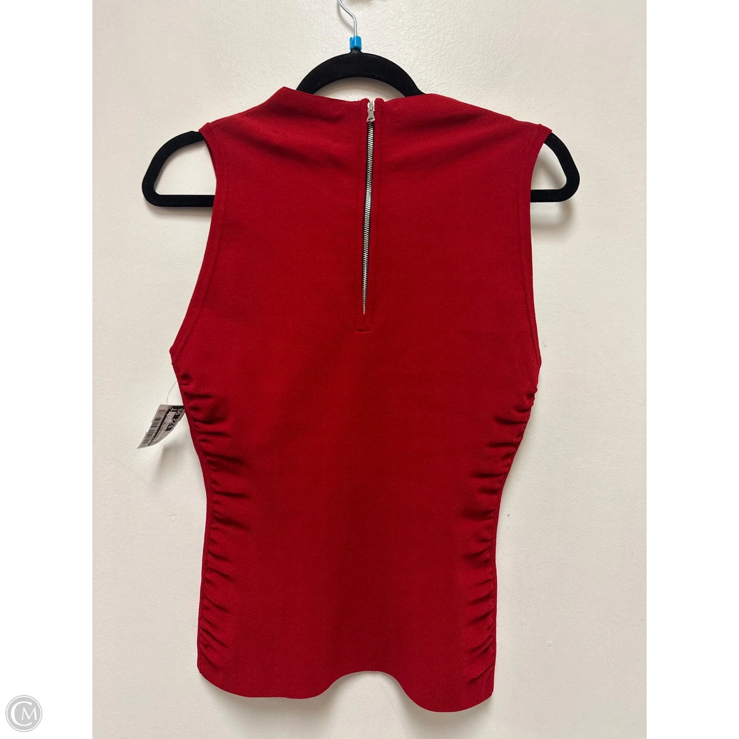 Top Sleeveless Designer By Milly In Red, Size: L