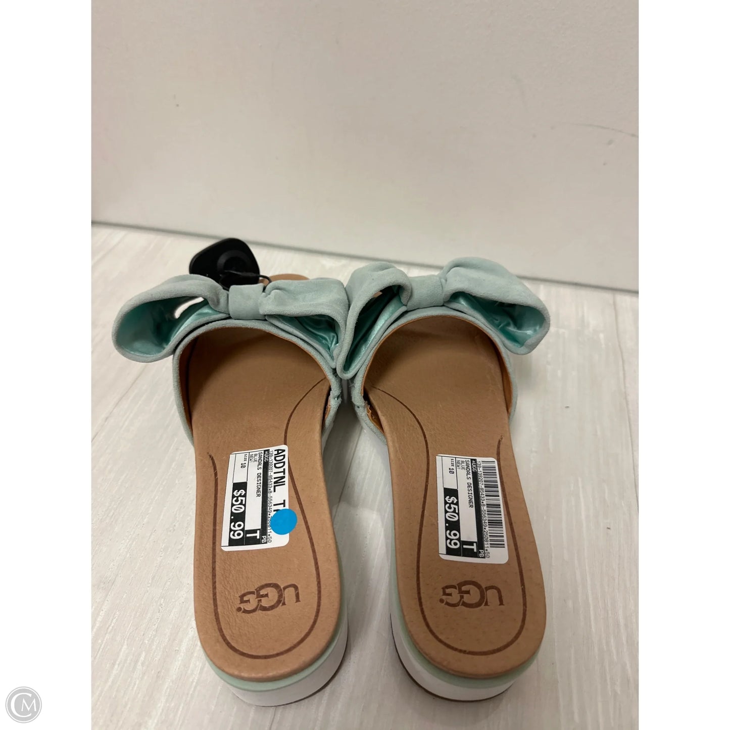 Sandals Designer By Ugg In Blue, Size: 10