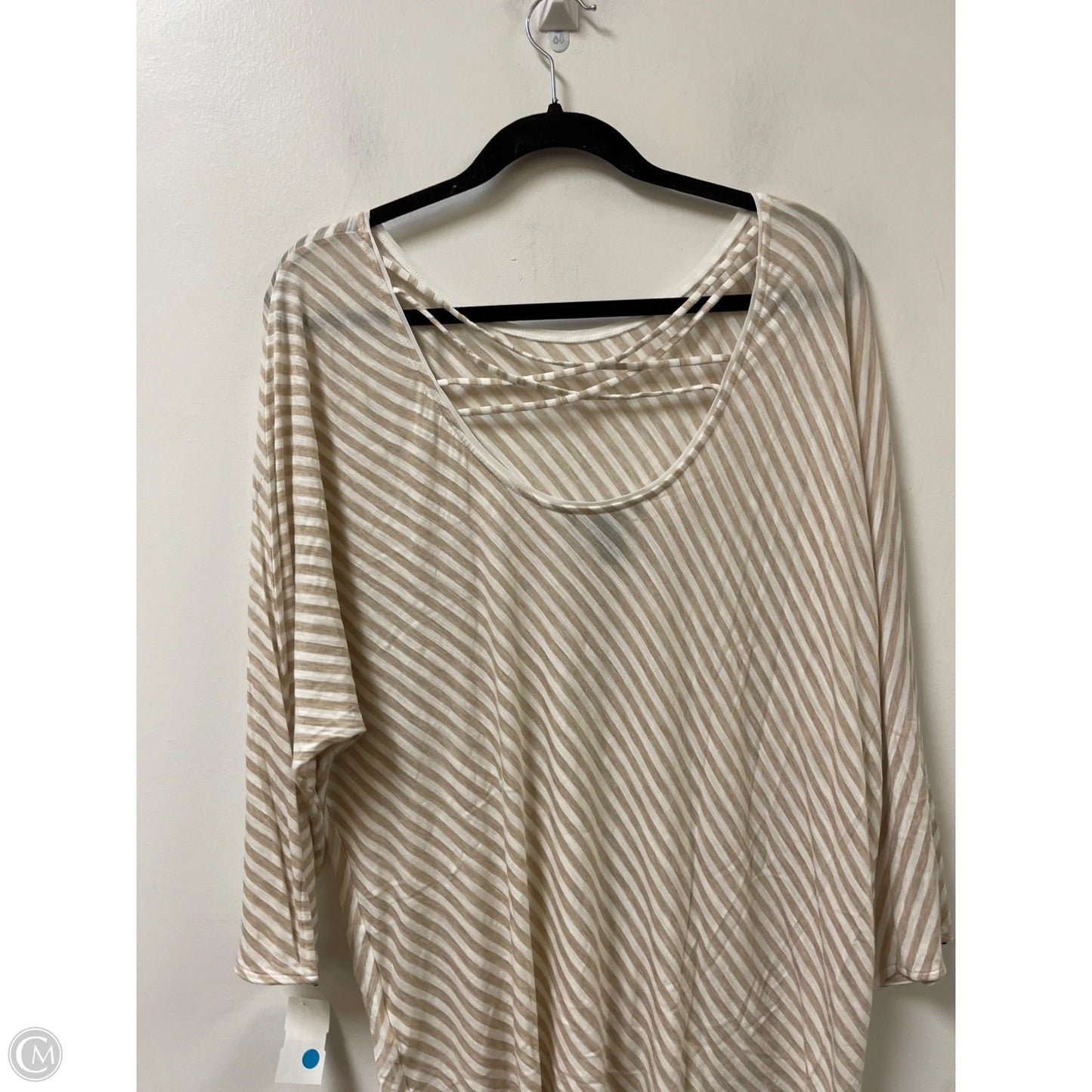 Top Short Sleeve By White House Black Market In Striped Pattern, Size: Xl