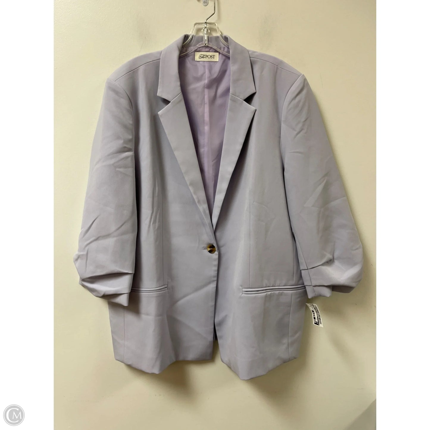 Blazer By Clothes Mentor In Purple, Size: 1x