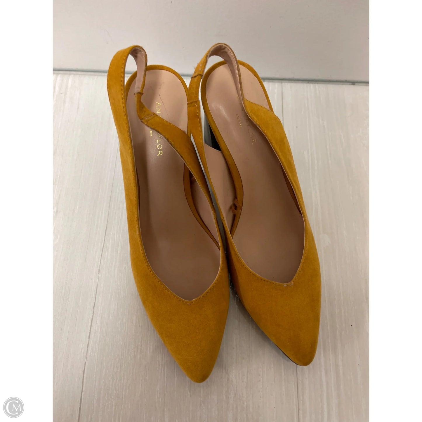 Shoes Heels Block By Ann Taylor In Yellow, Size: 6.5