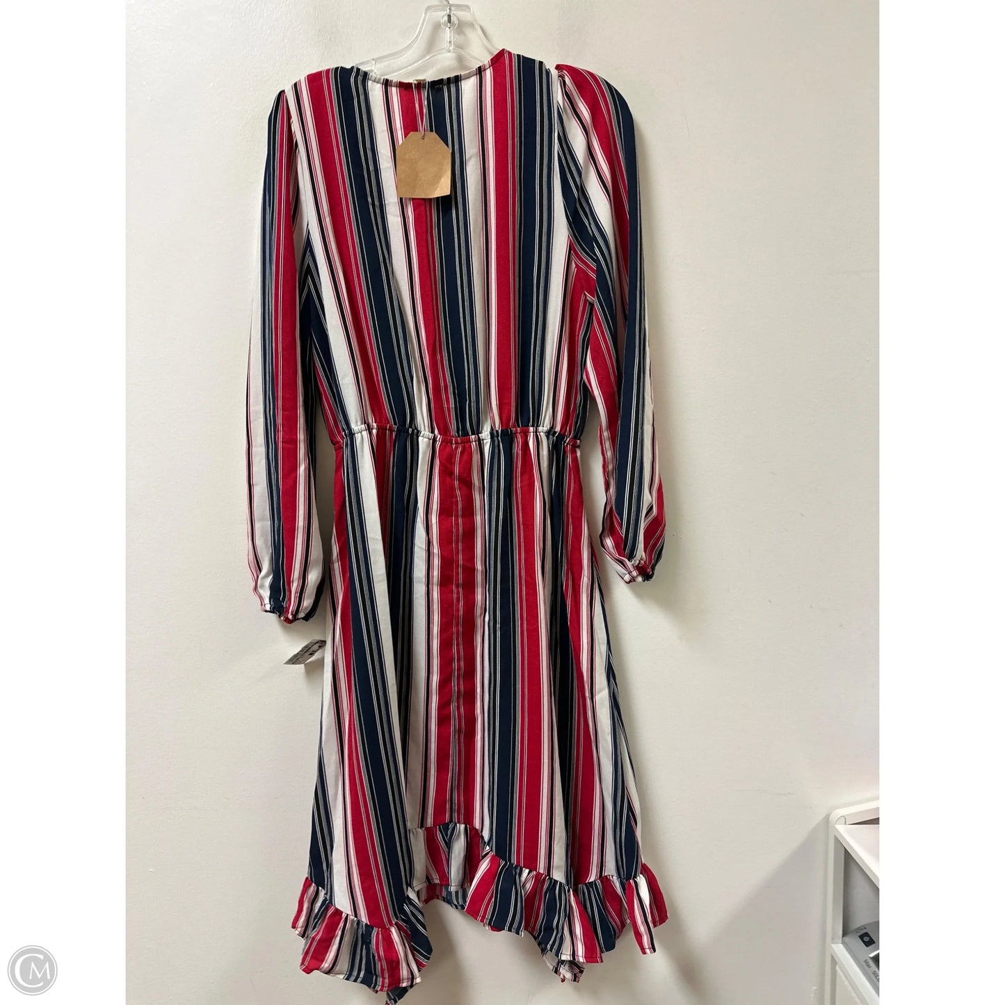 Dress Casual Midi By Kori America In Blue & Red & White, Size: S