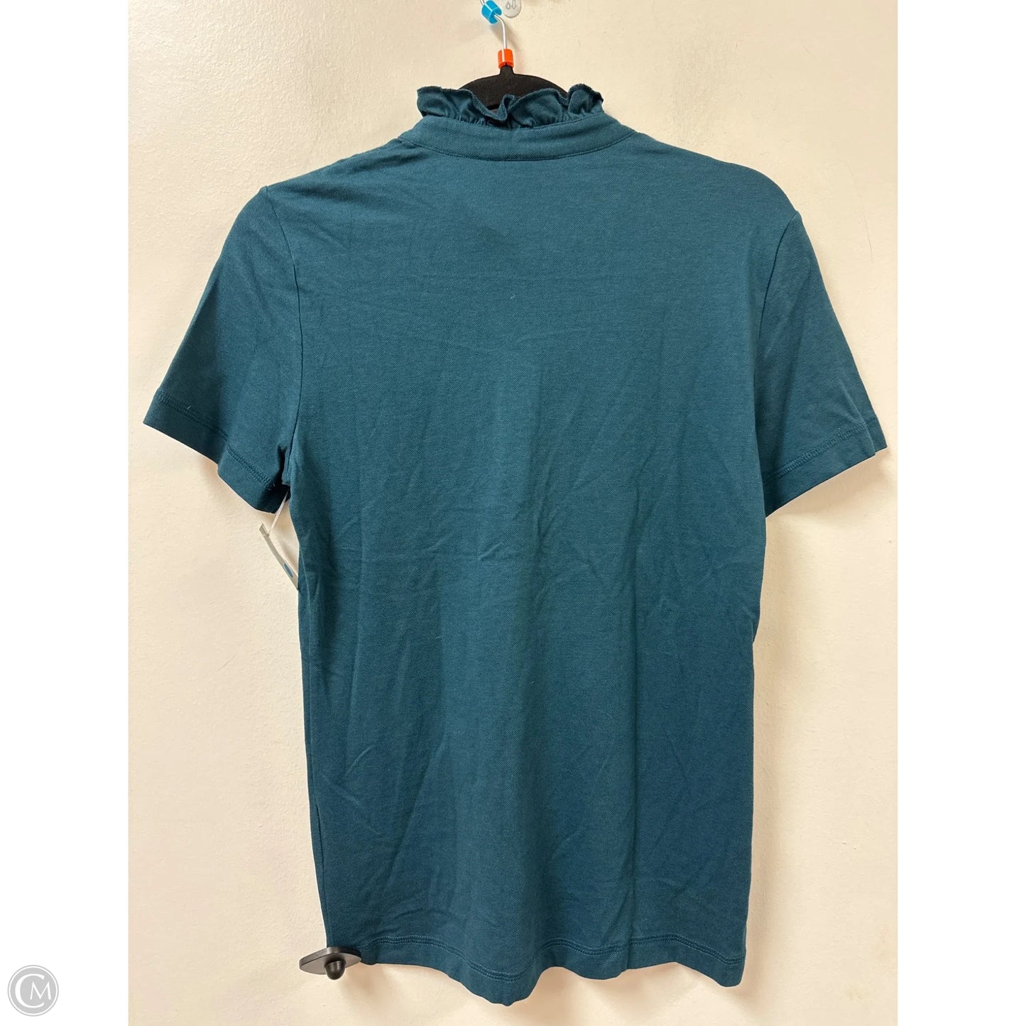 Top Short Sleeve Designer By Tory Burch In Teal, Size: M
