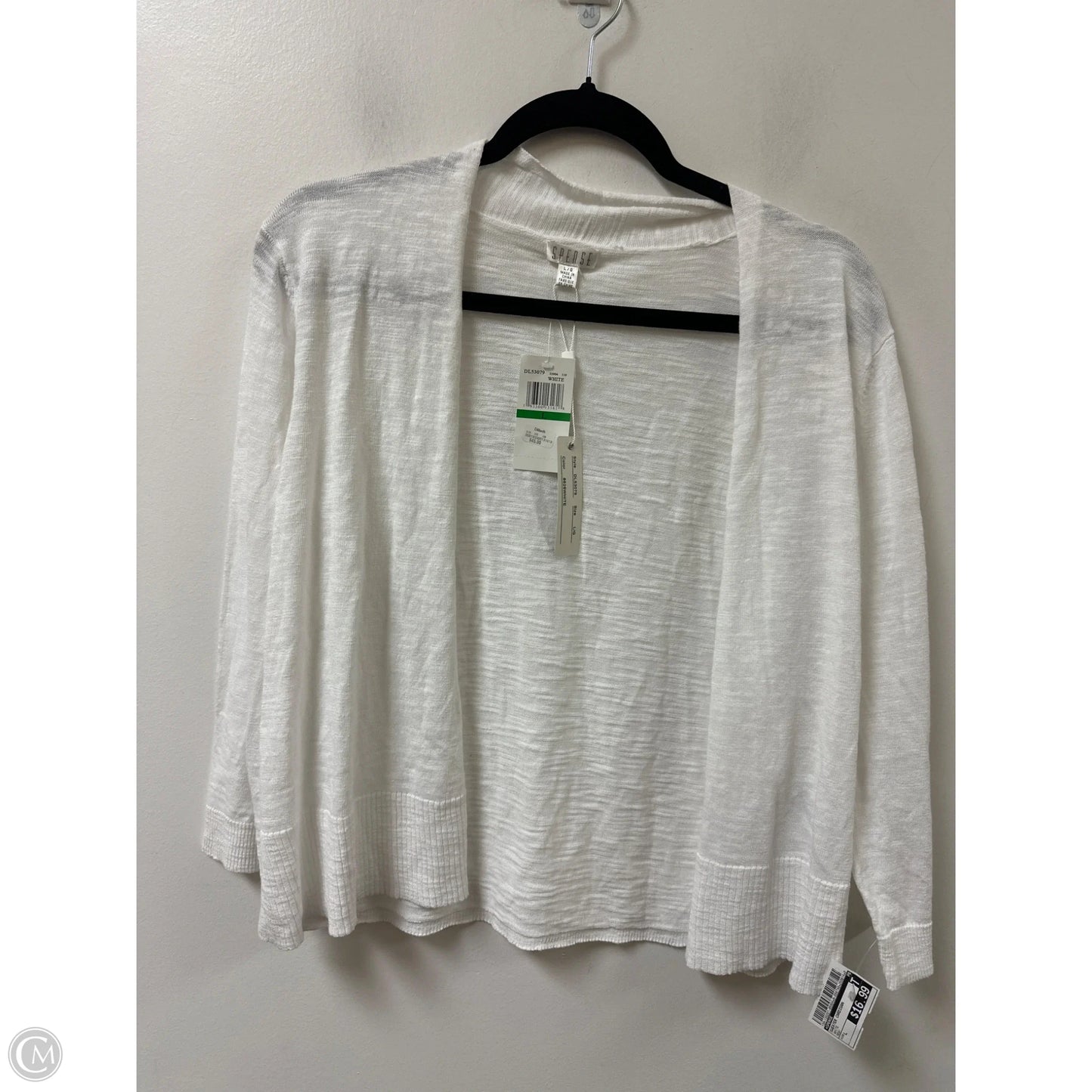 Sweater Cardigan By Spense In White, Size: L