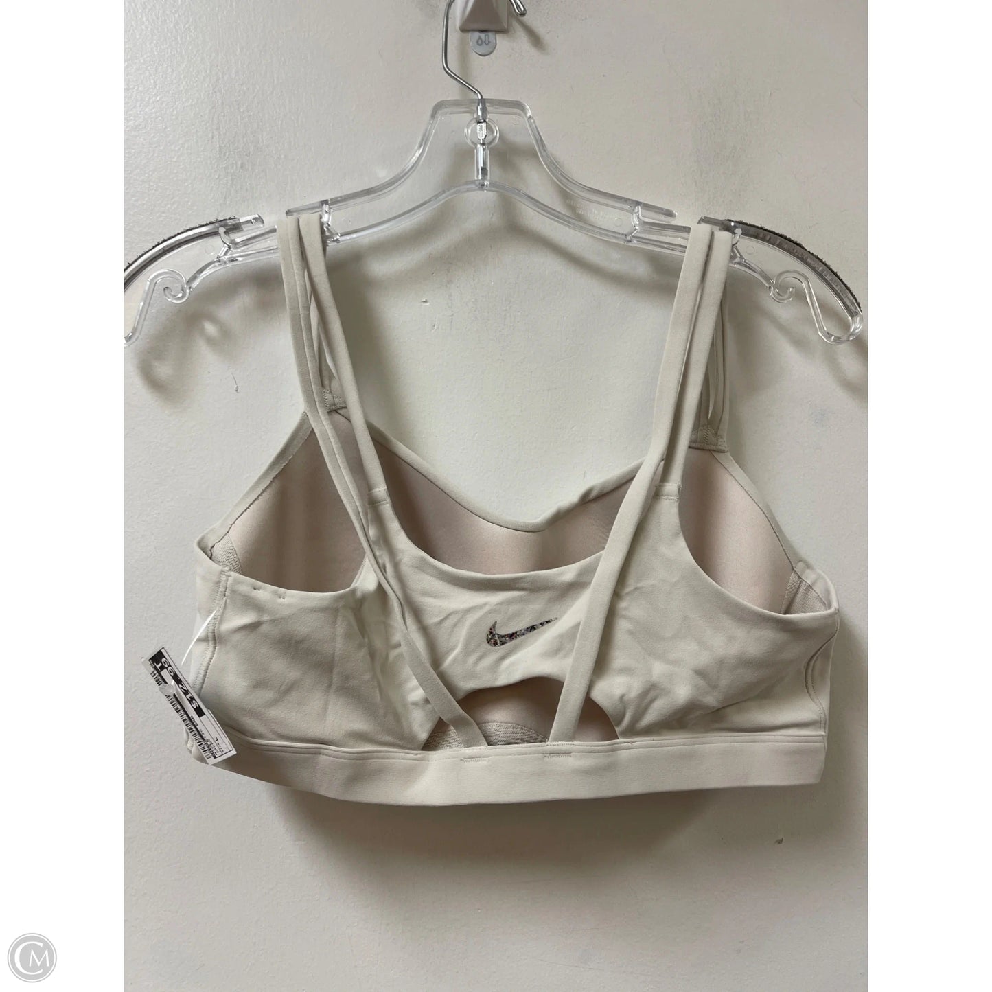 Athletic Bra By Nike In Cream, Size: L
