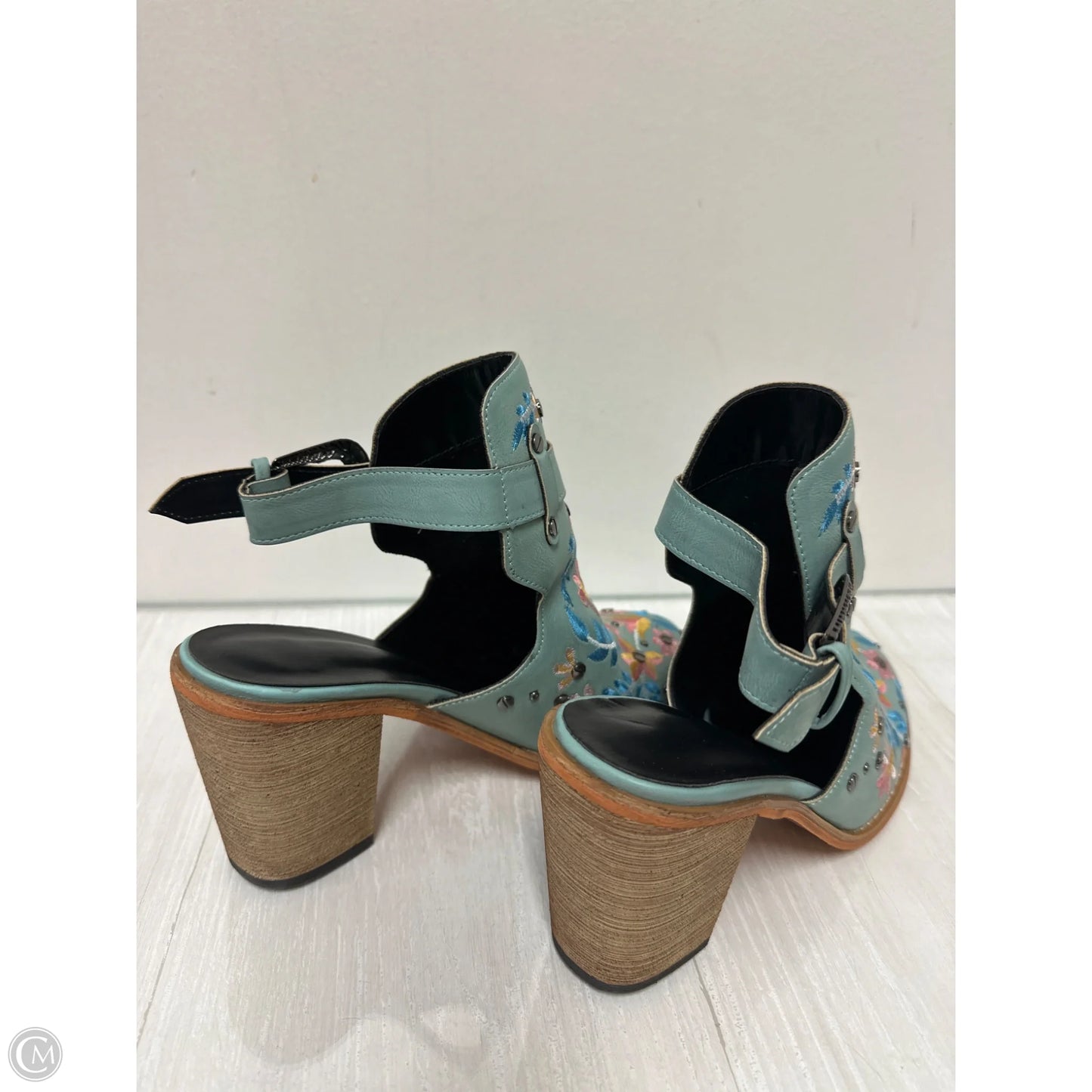 Boots Ankle Heels By Clothes Mentor In Blue, Size: 8