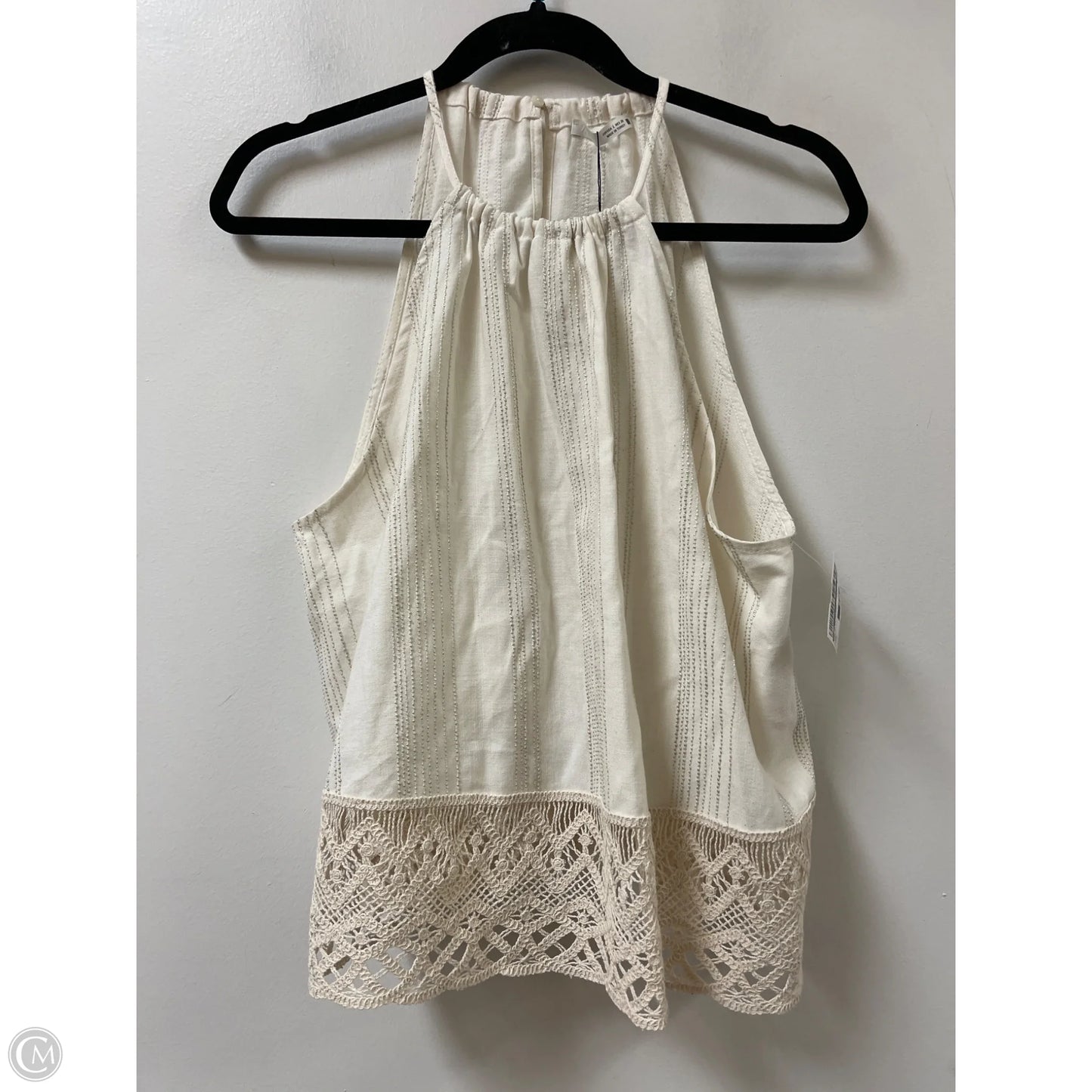 Top Sleeveless By Zara In Cream, Size: L