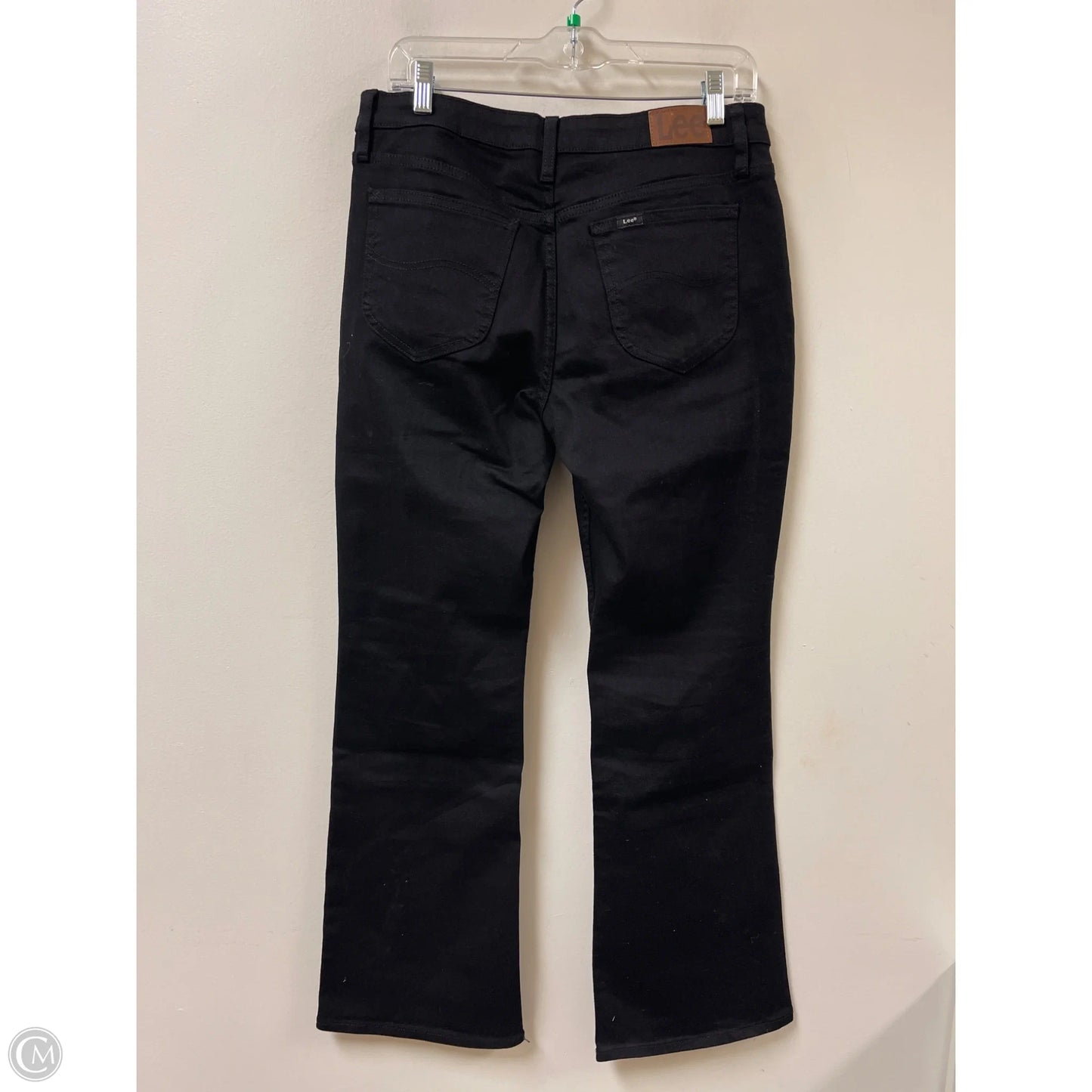Jeans Boot Cut By Lee In Black Denim, Size: 8p