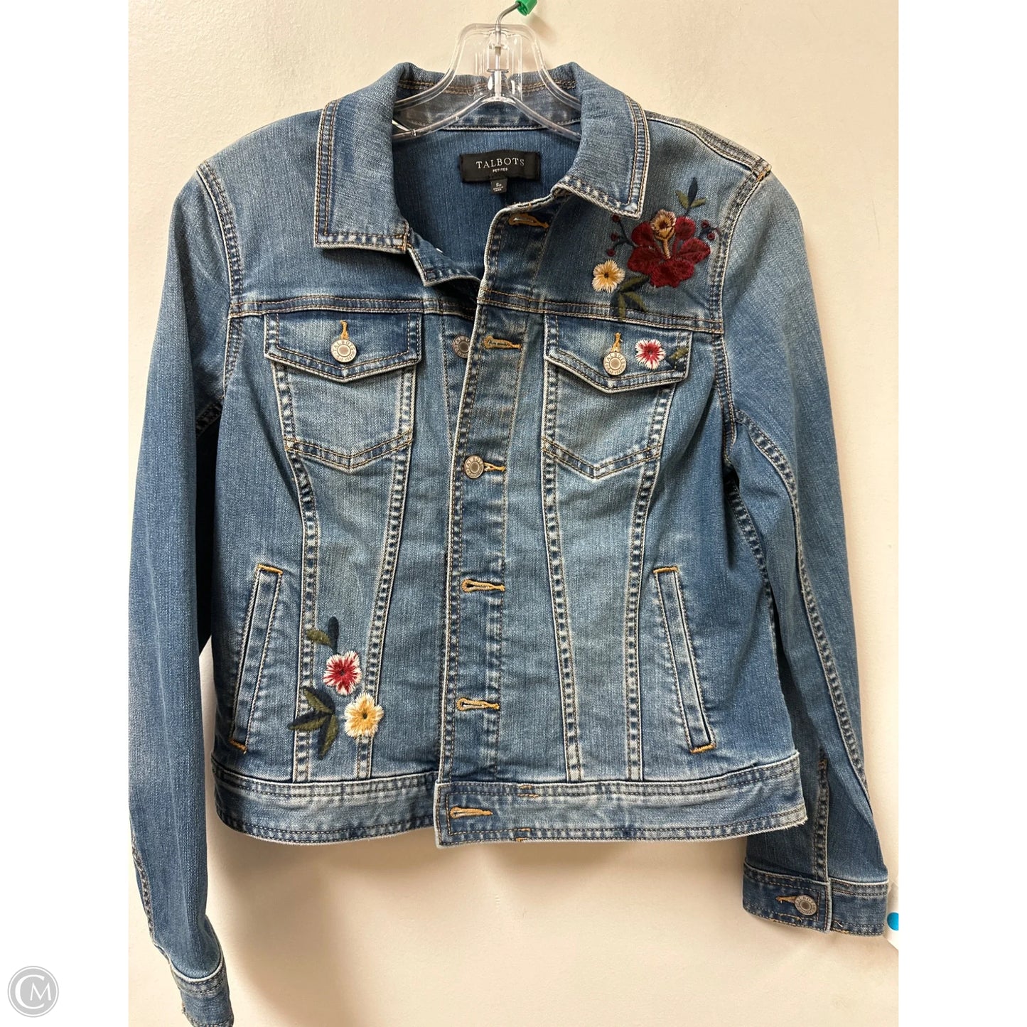 Jacket Denim By Talbots In Blue Denim, Size: Sp