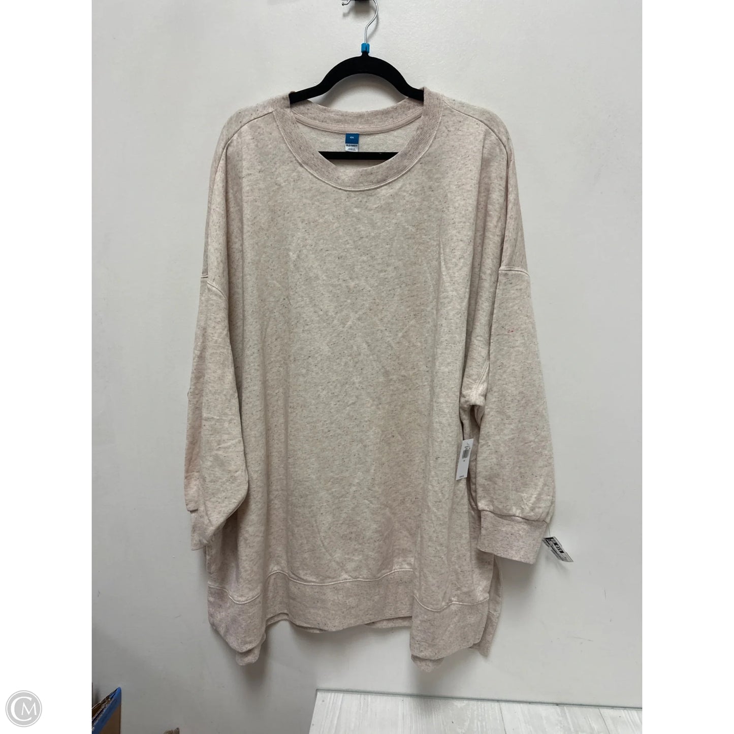 Sweatshirt Crewneck By Old Navy In Cream, Size: 4x