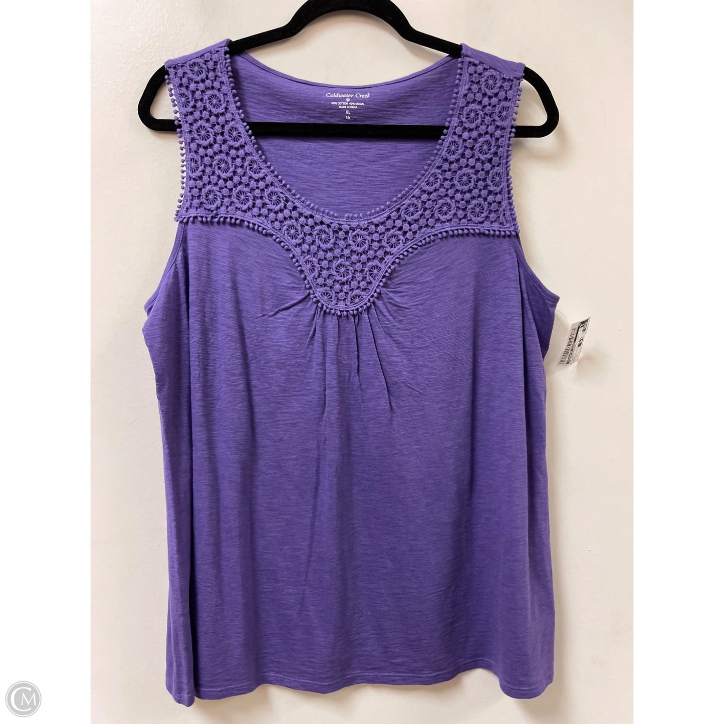 Top Sleeveless By Coldwater Creek In Purple, Size: Xl