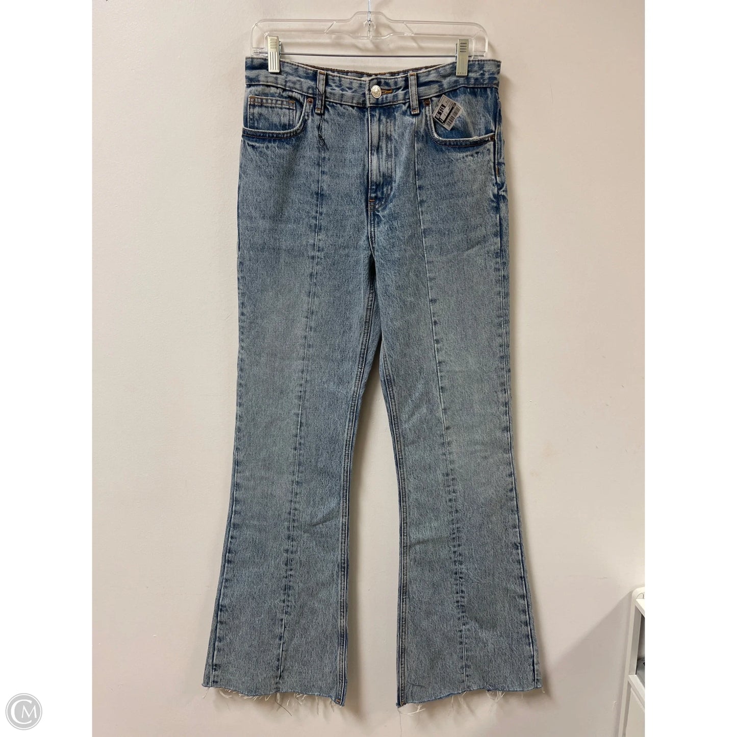 Jeans Flared By Zara In Blue Denim, Size: 10