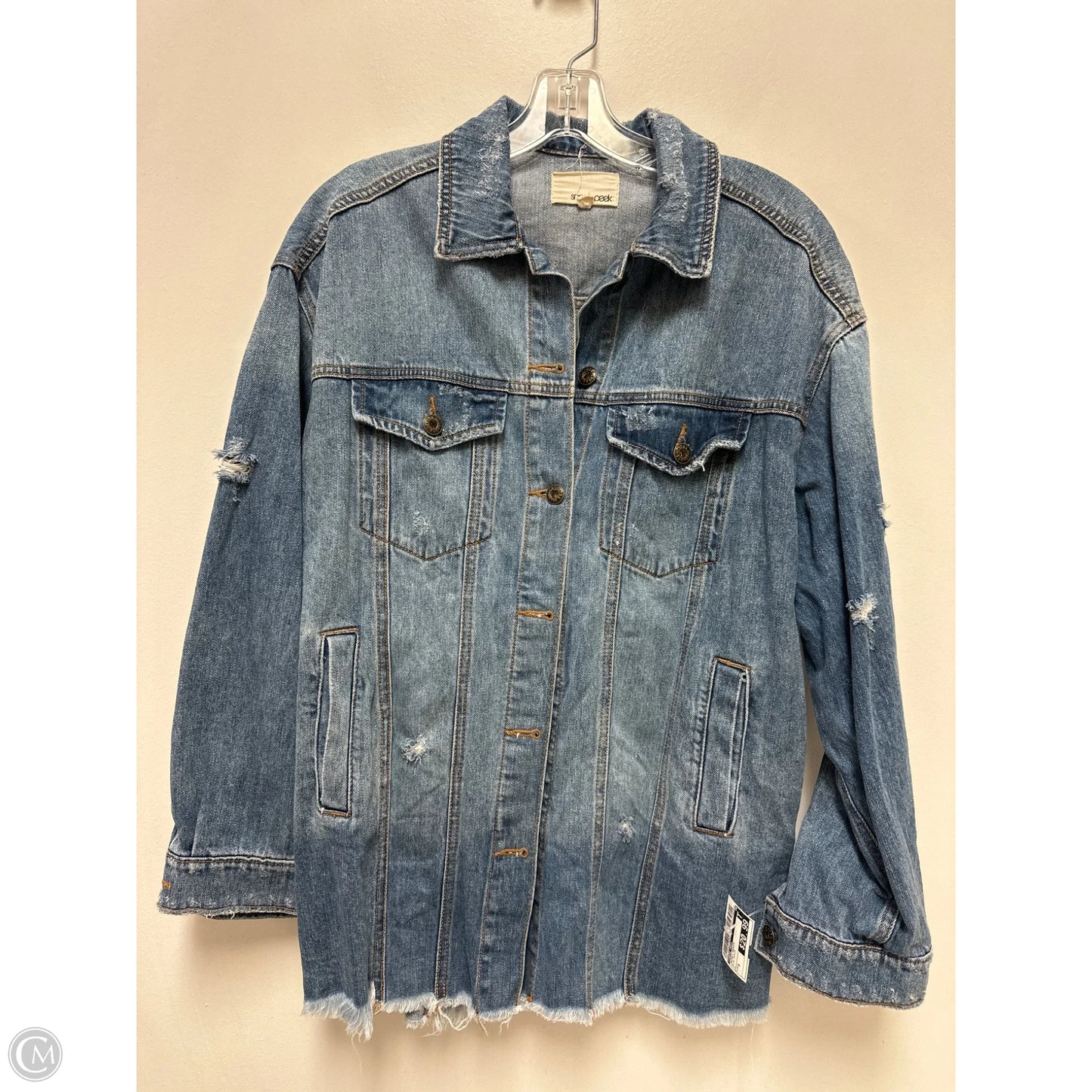 Jacket Denim By Sneak Peek In Blue Denim, Size: S