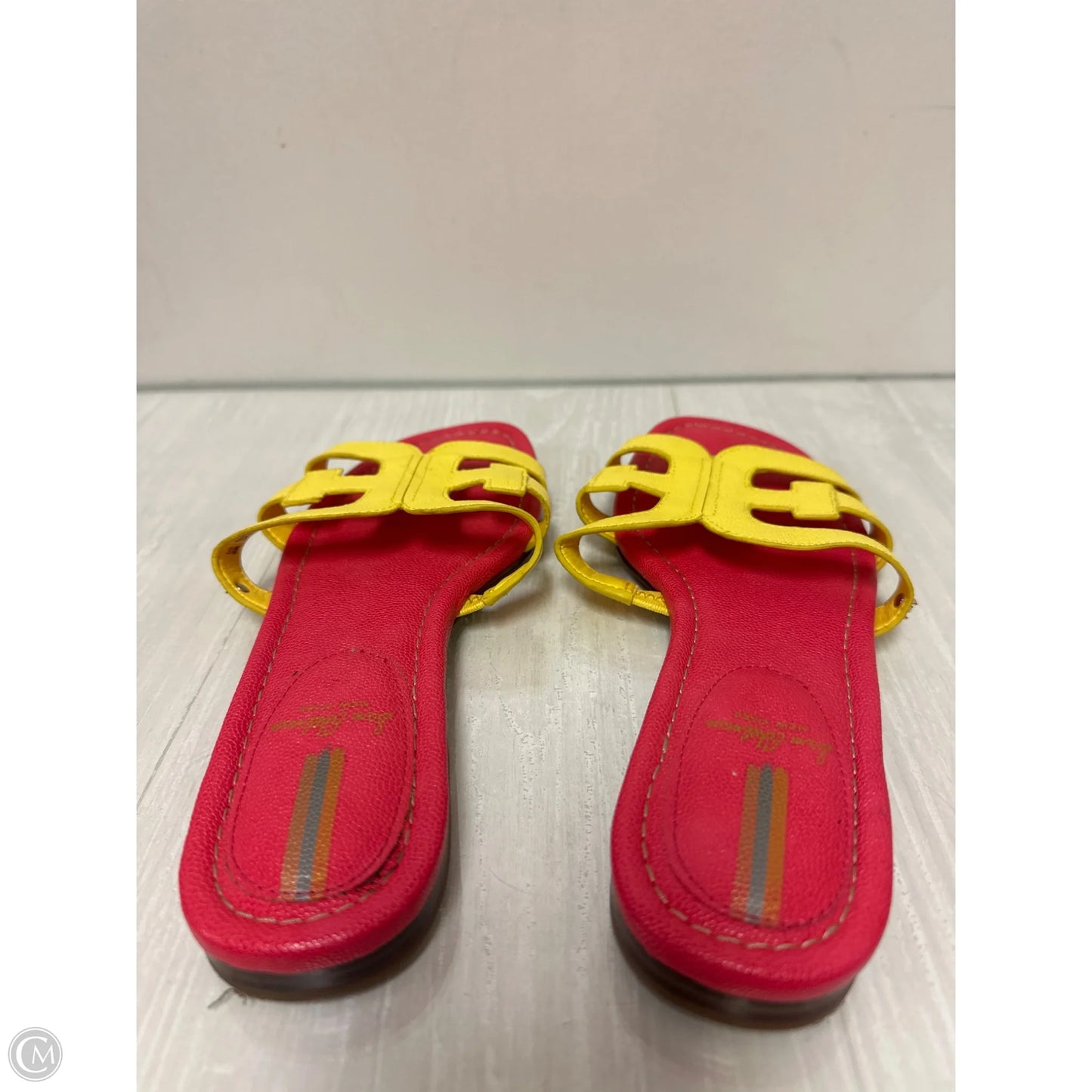 Sandals Flats By Sam Edelman In Pink & Yellow, Size: 8