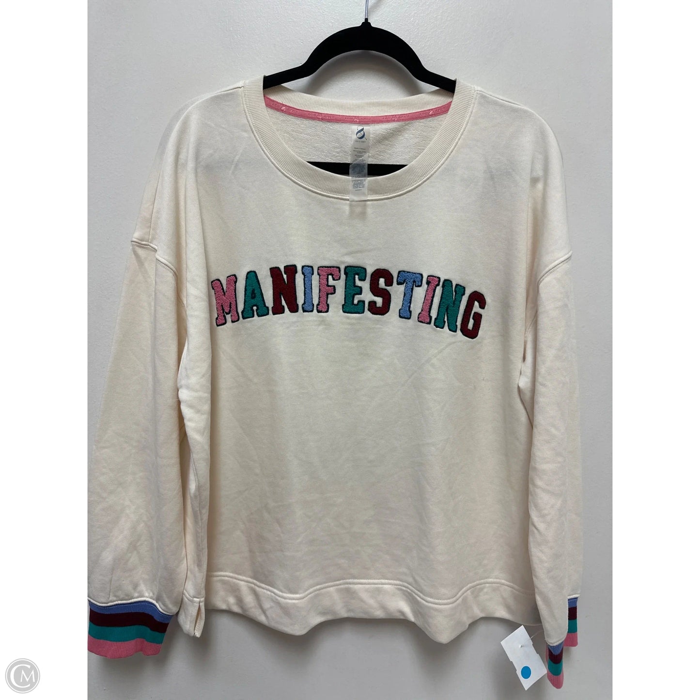 Sweatshirt Crewneck By Lou And Grey In Cream, Size: L