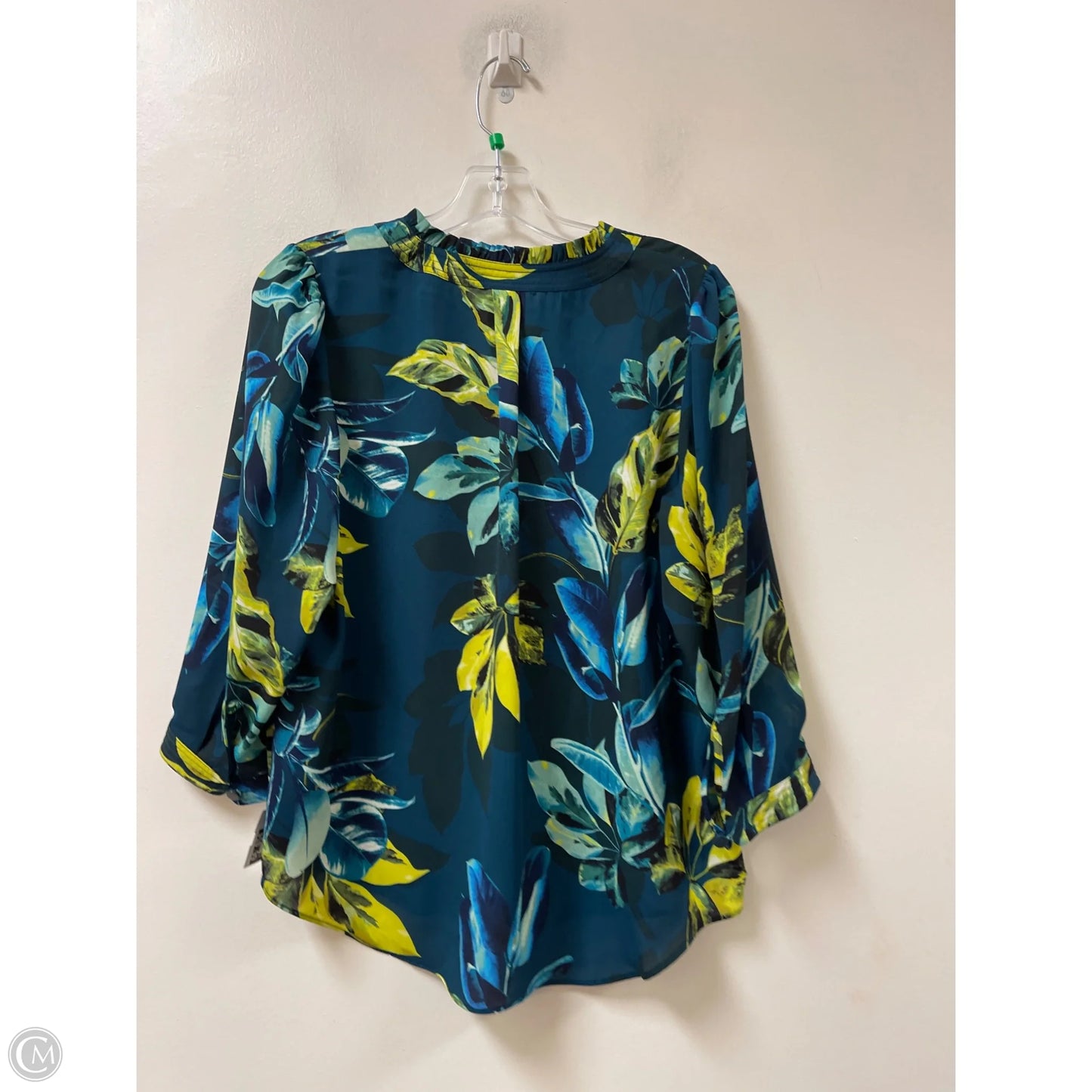 Top Long Sleeve By Worthington In Teal, Size: Mp