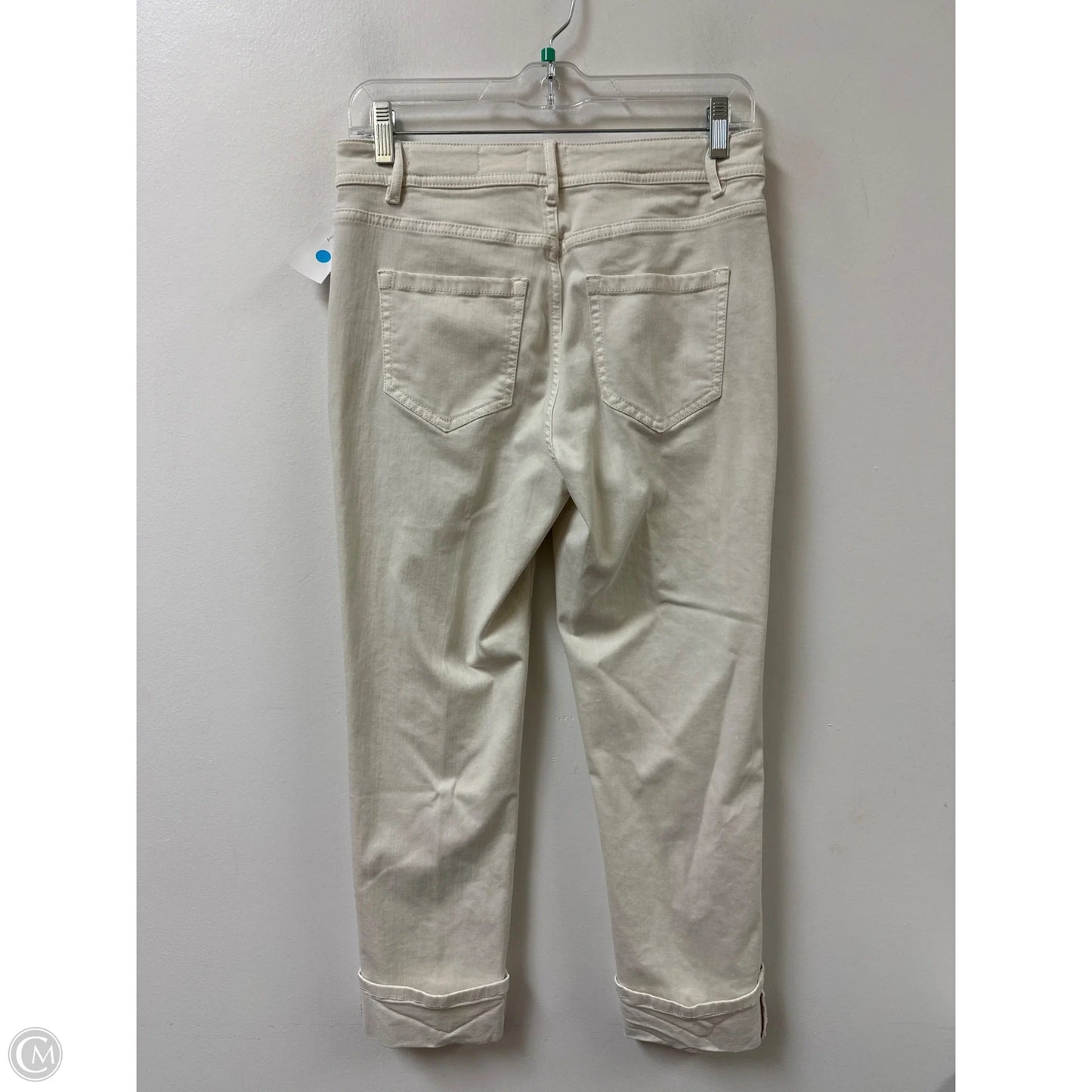 Jeans Straight By J. Jill In Cream Denim, Size: 4p