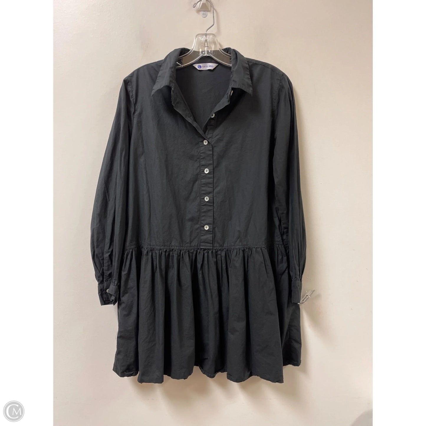 Tunic Long Sleeve By Clothes Mentor In Black, Size: S