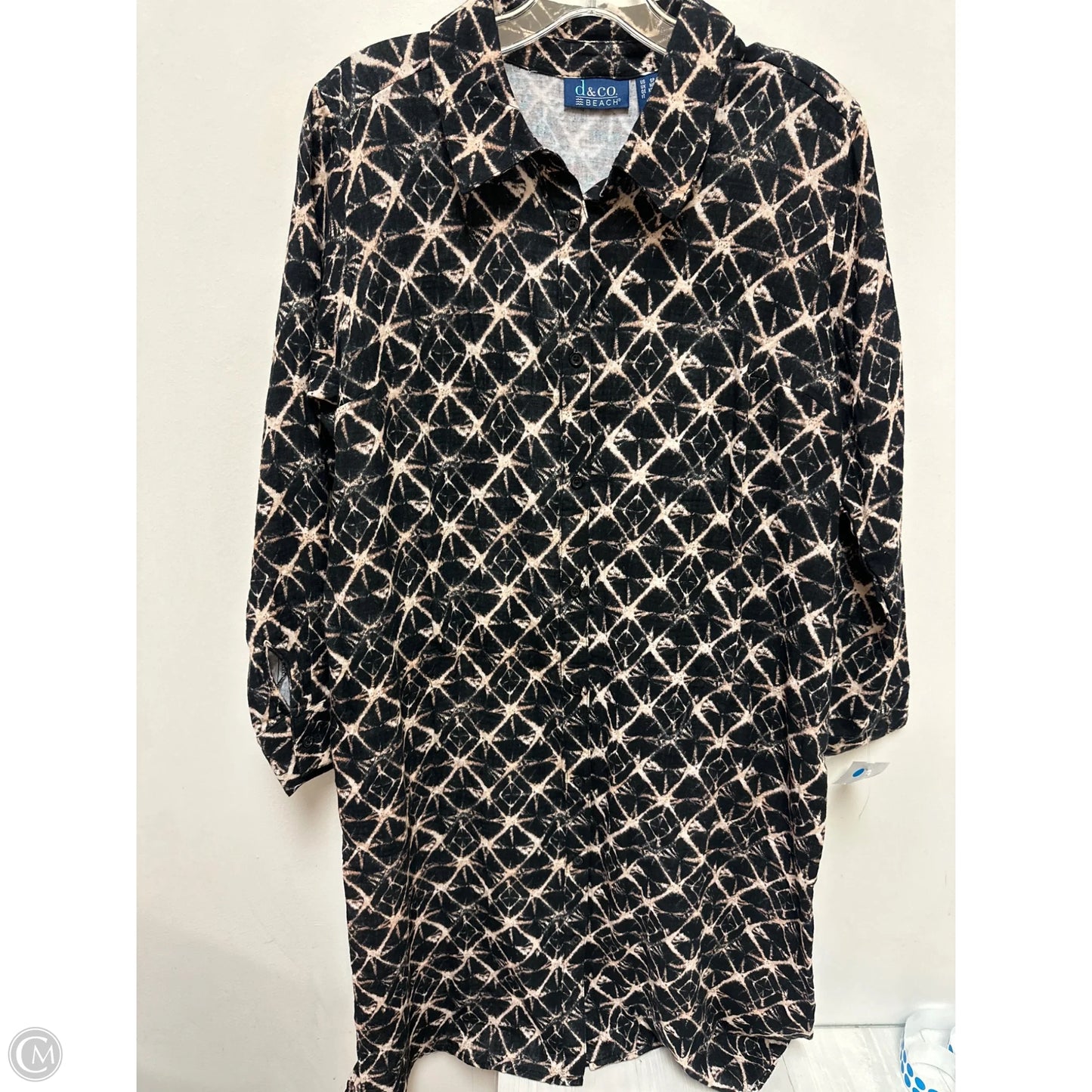 Dress Casual Short By Denim And Company In Black & Cream, Size: Sp