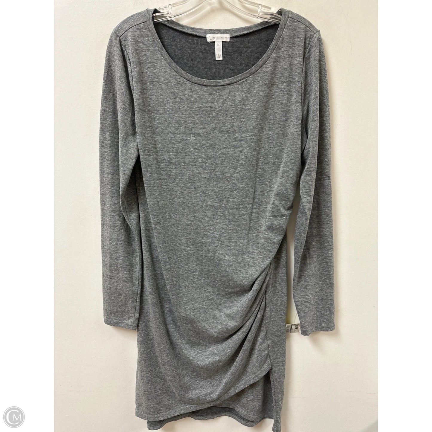 Dress Casual Midi By Leith In Grey, Size: Xl